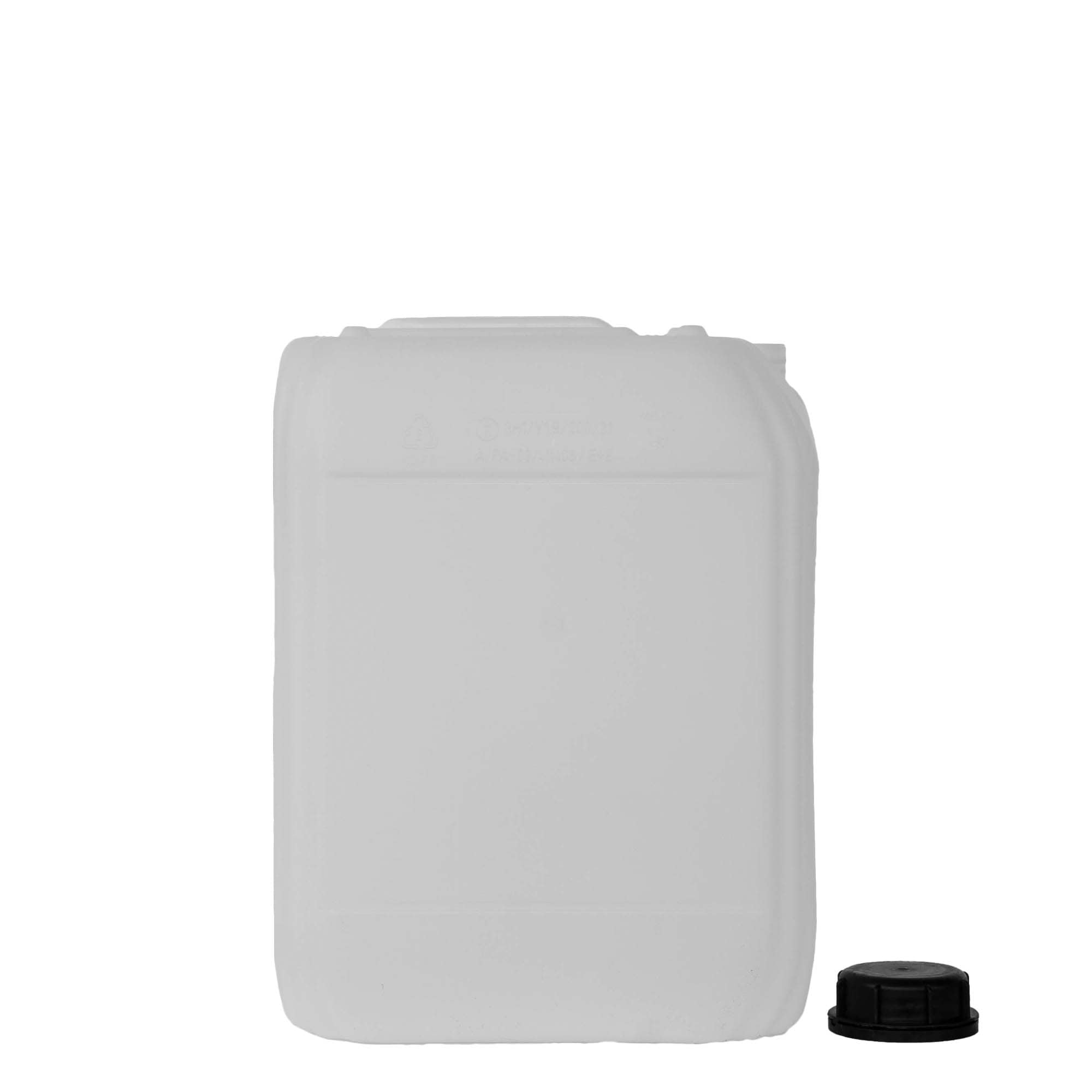 20 l kanister, ristkülikukujuline, HDPE-plast, naturaalne, ava: ND 60