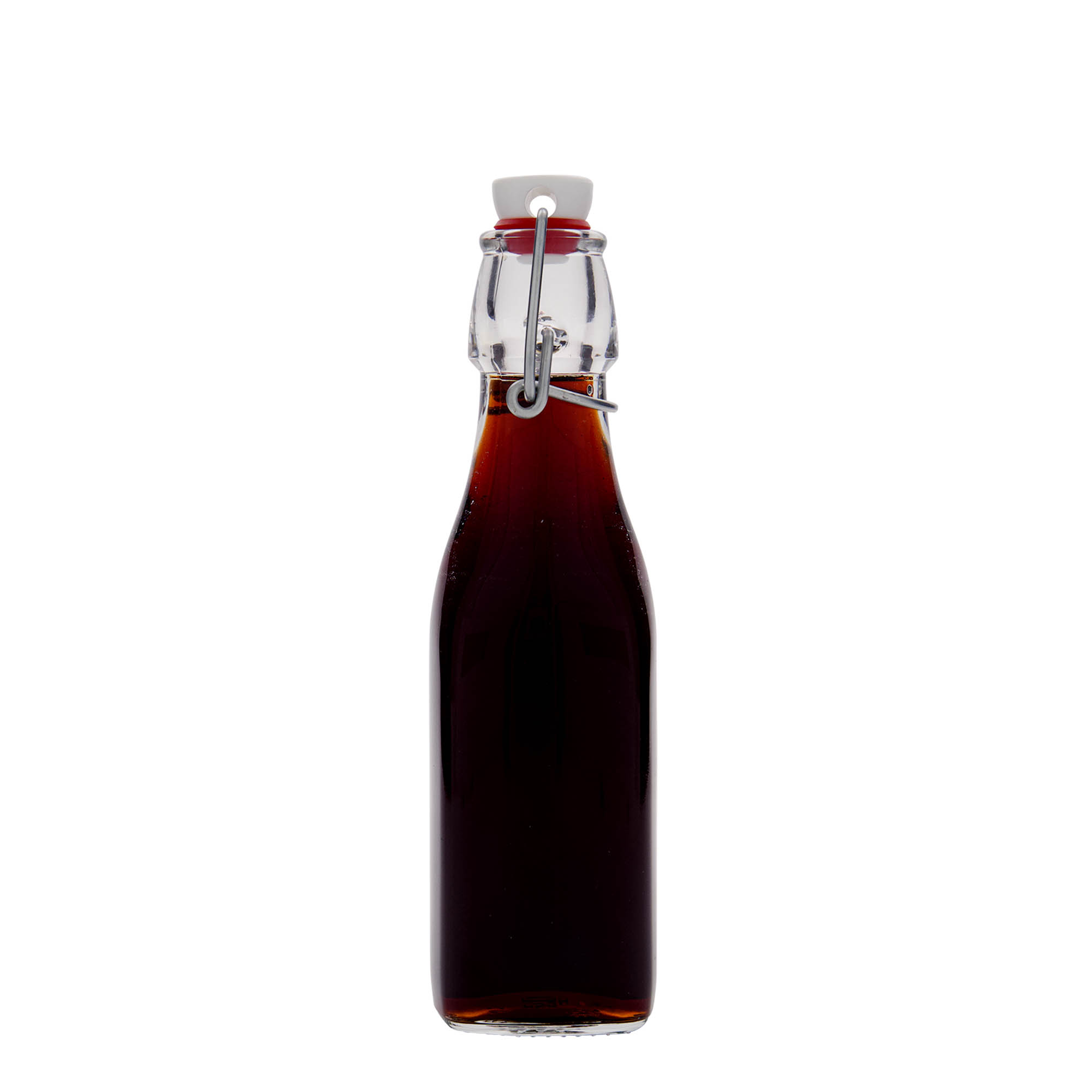 250 ml klaaspudel 'Sving', ruudukujuline, sulgur: traatkork