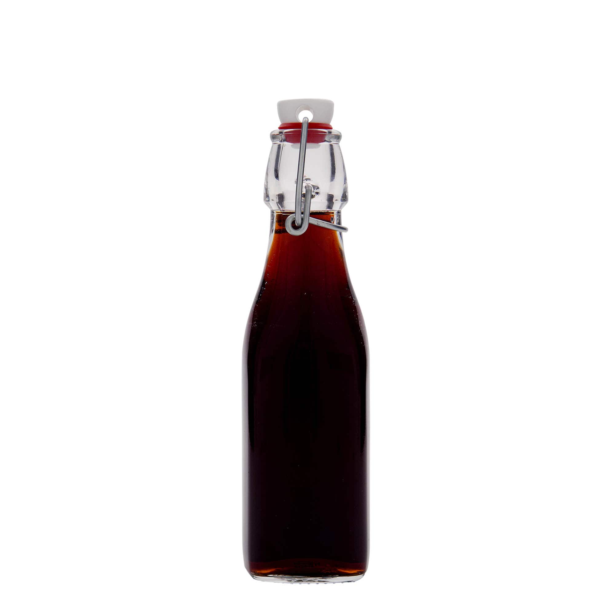 250 ml klaaspudel 'Sving', ruudukujuline, sulgur: traatkork