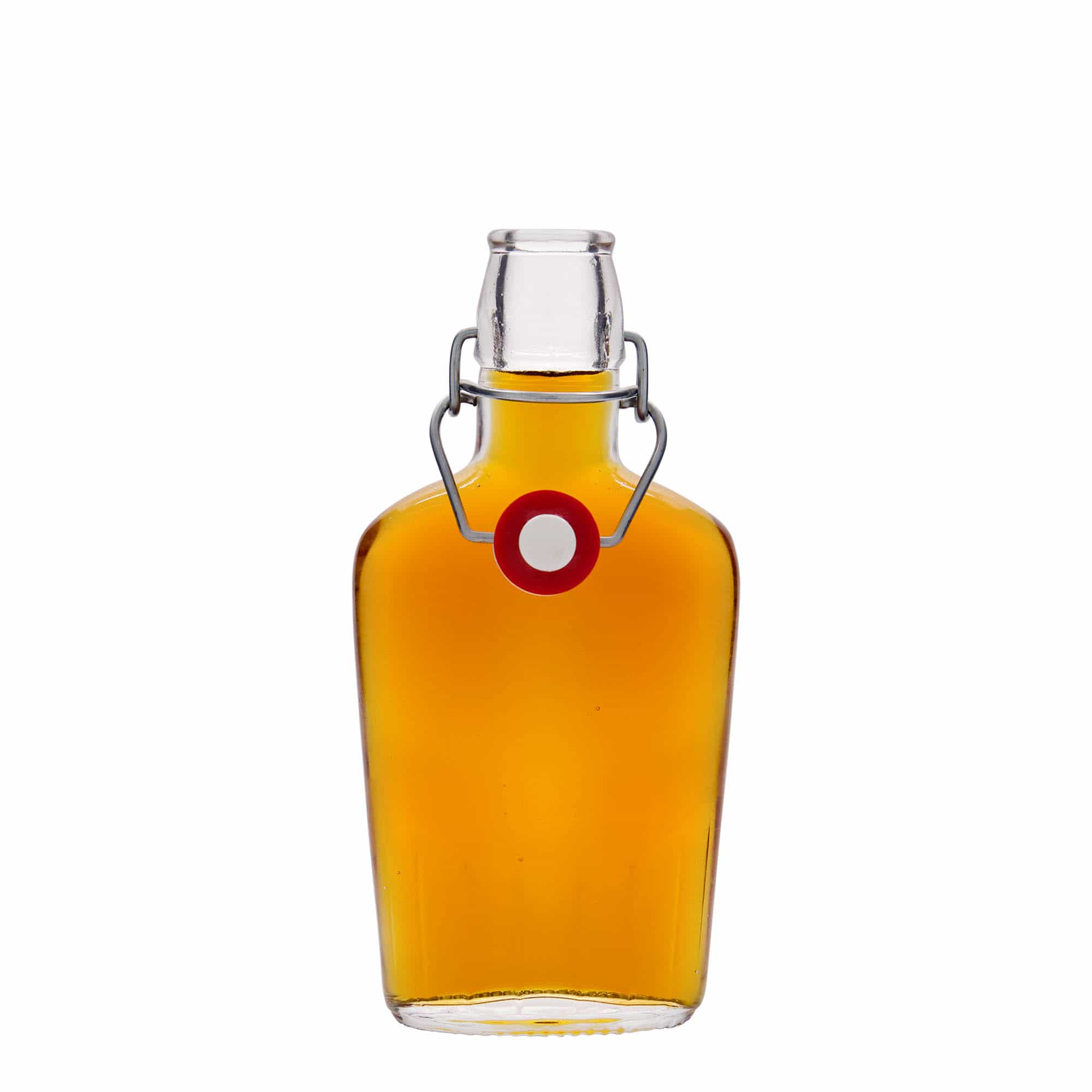 250 ml klaaspudel 'Fiaschetta', ovaalne, sulgur: traatkork