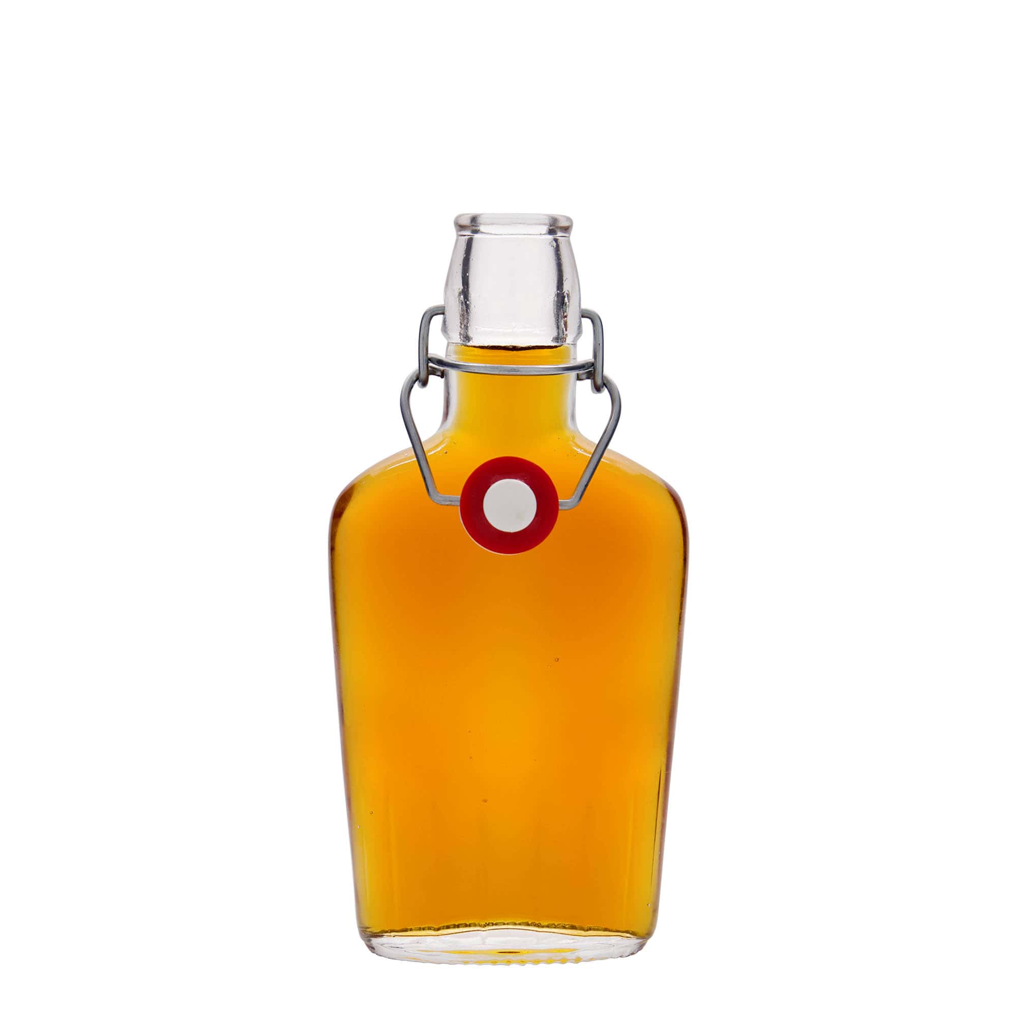 250 ml klaaspudel 'Fiaschetta', ovaalne, suu: klambrikork