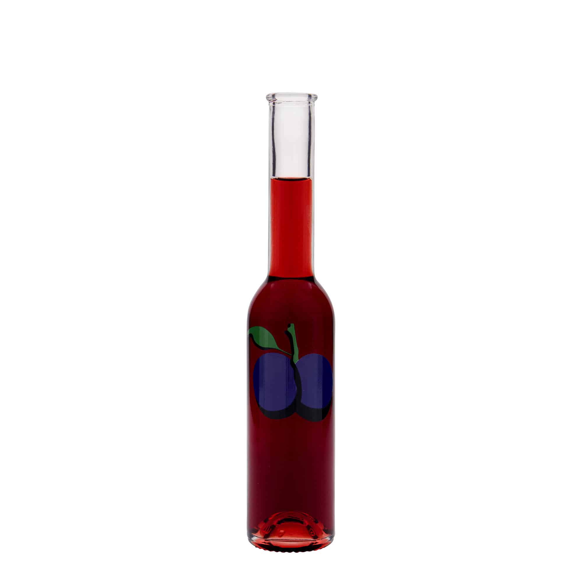 200 ml klaaspudel 'Opera', motiiv: ploom, sulgur: kork