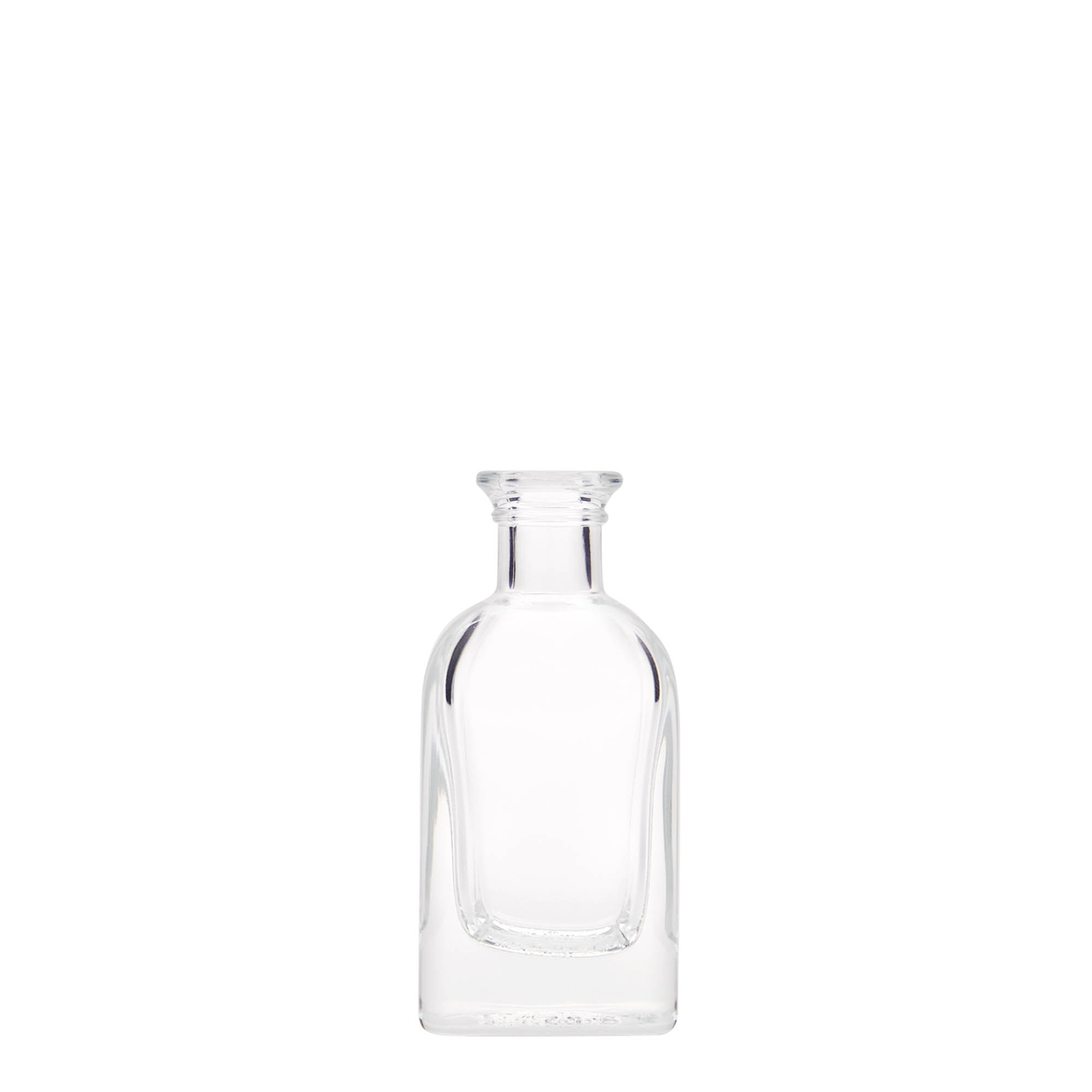 40 ml klaaspudel Apotheker Carré, ruudukujuline, avale: kork