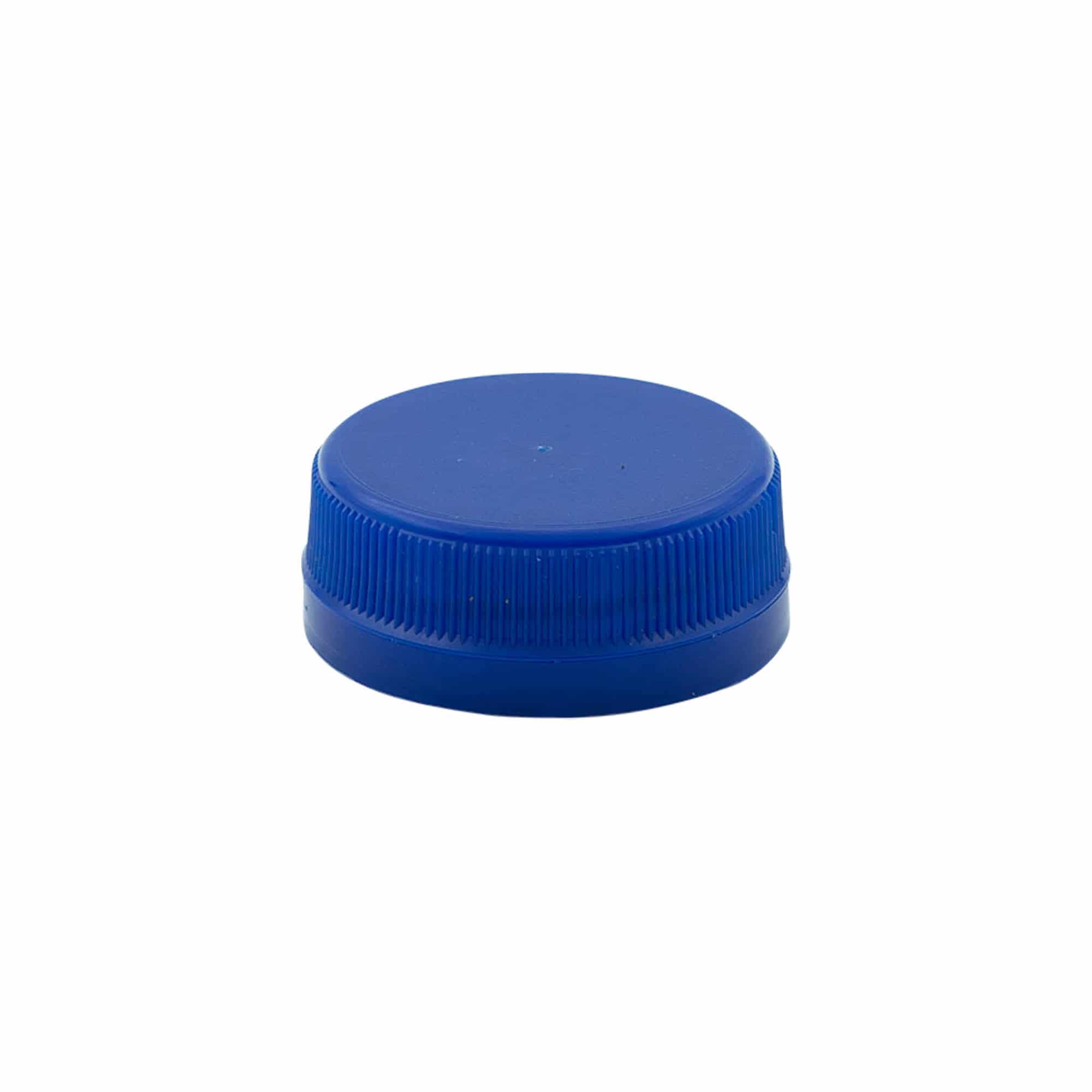 Keeratav kork kahe algusega keermega, PE-plast, sinine, sulguri tüüp: PET 38 mm