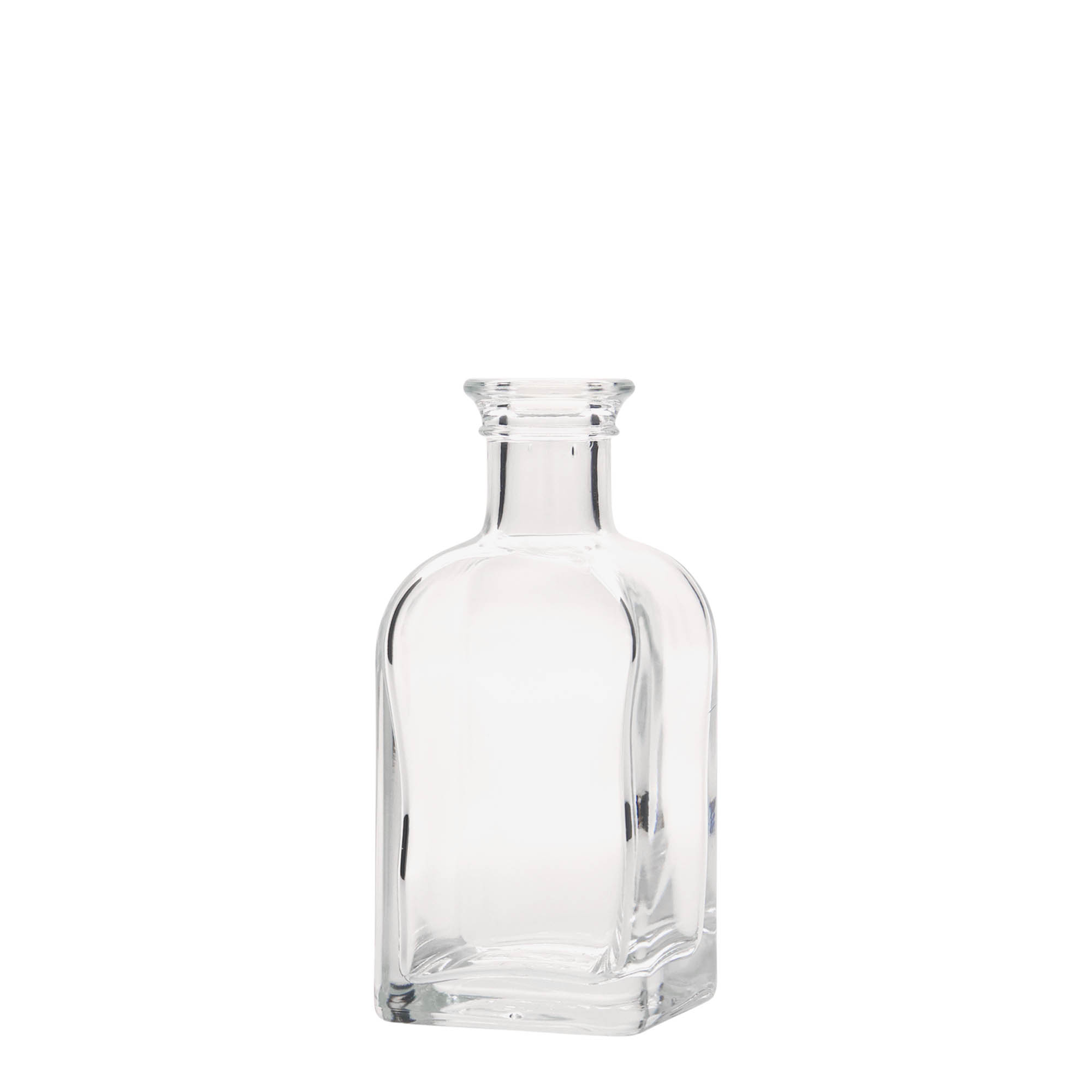 100 ml klaasist apteegipudel 'Carré', ruudukujuline, sulgur: kork