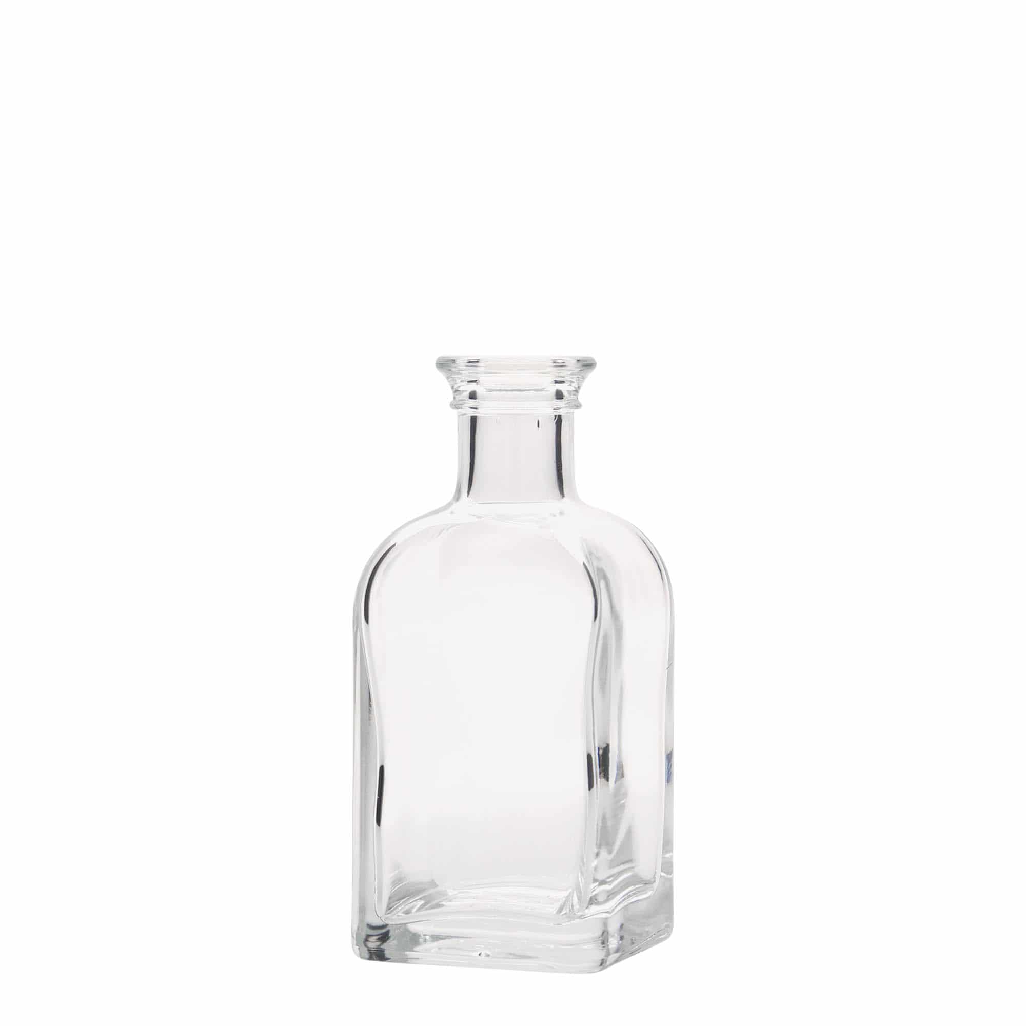 100 ml klaaspudel Apotheker Carré, ruudukujuline, ava: kork