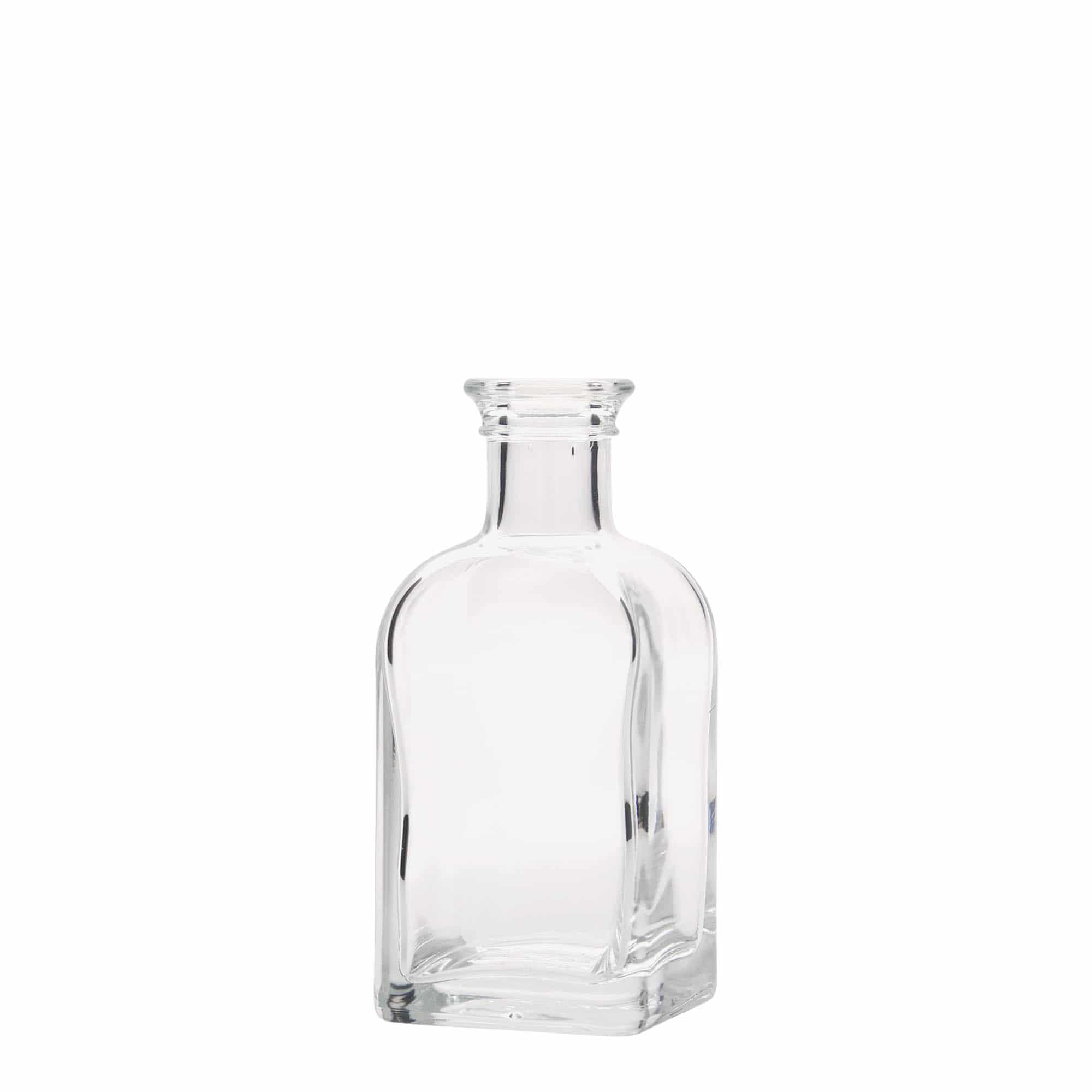 100 ml klaaspudel Apotheker Carré, ruudukujuline, ava: kork