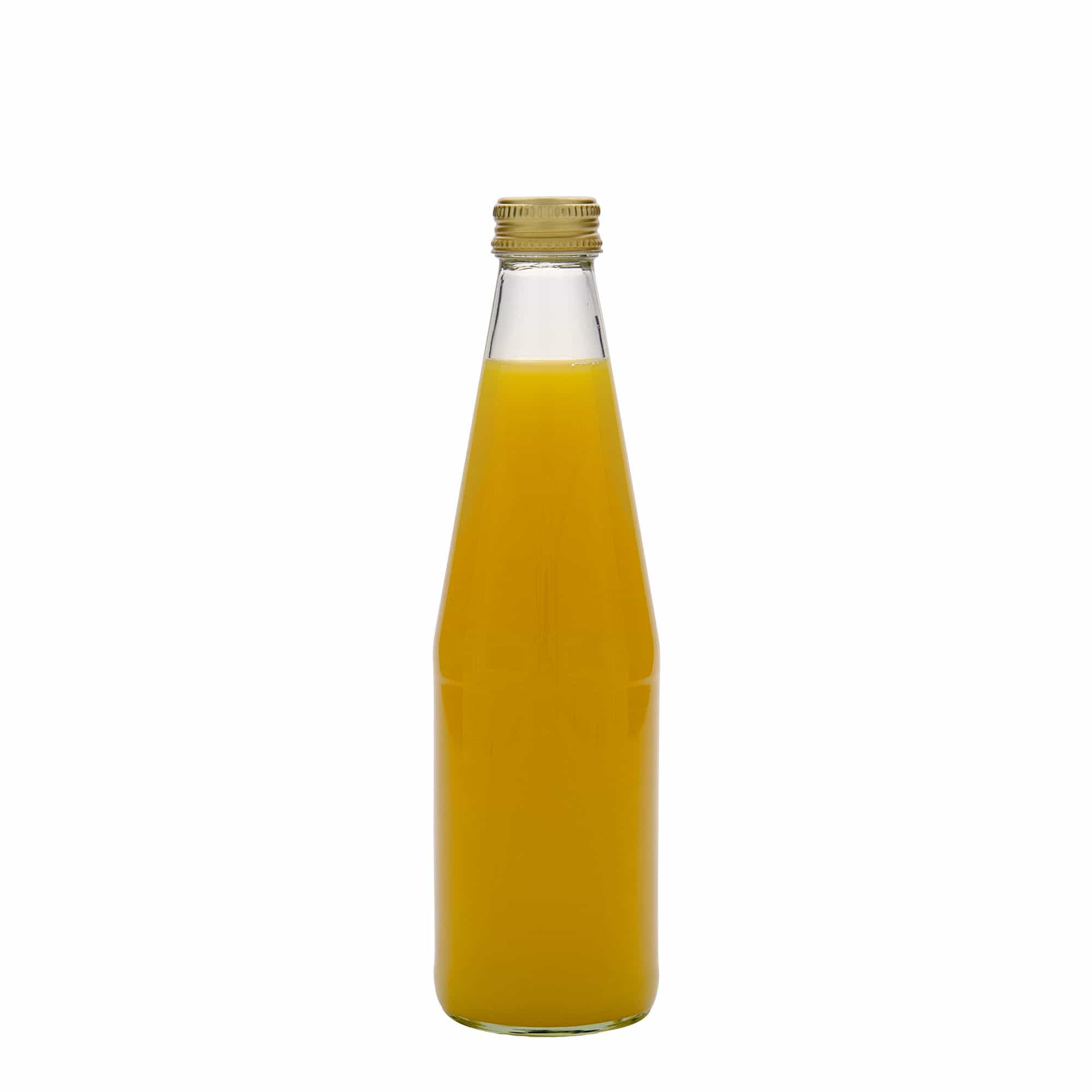 330 ml universaalpudel porgandi kujuga, klaas, suuava: PP 28