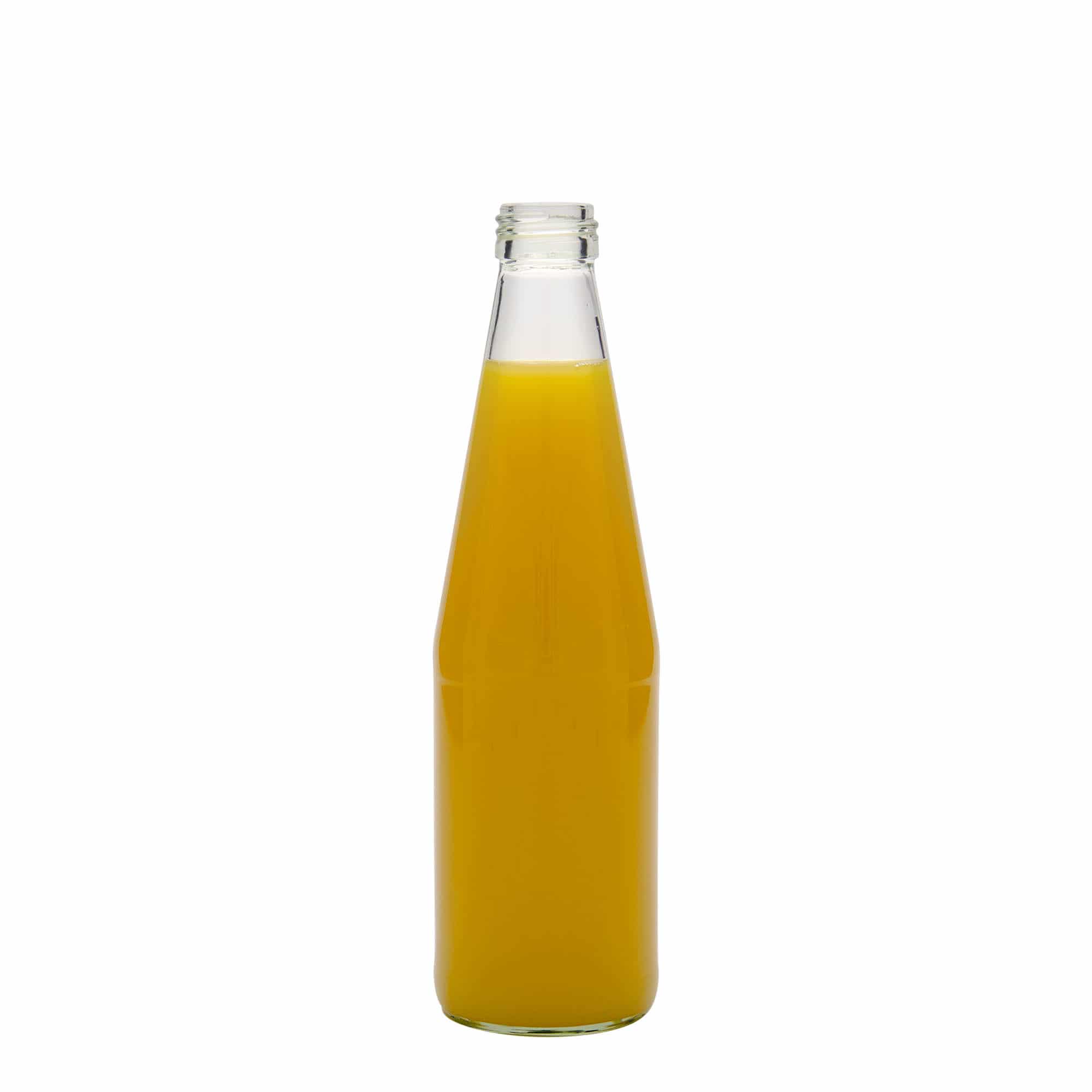 330 ml universaalpudel porgandi kujuga, klaas, suuava: PP 28