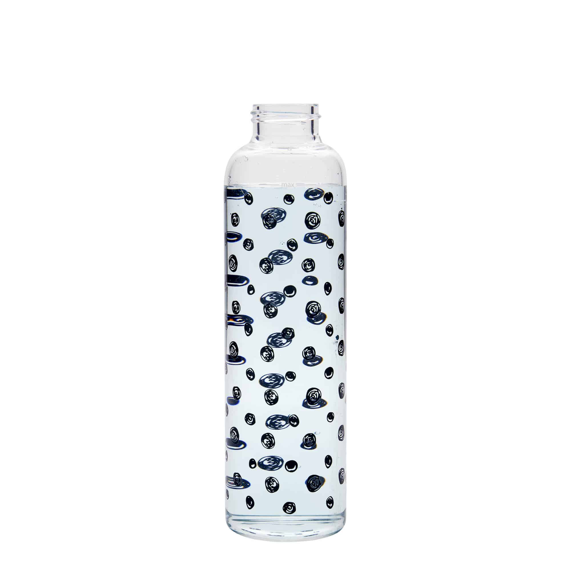 500 ml joogipudel 'Perseus', motiiv: mustad täpid, sulgur: keeratav kork