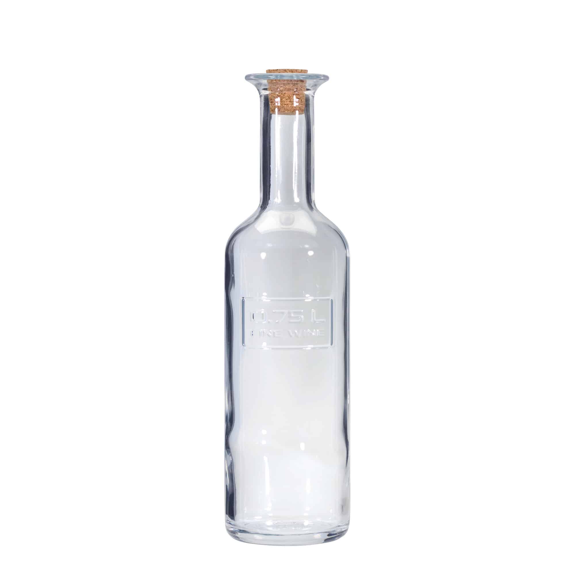 750 ml klaaspudel 'Optima Fine Wine', sulgur: kork
