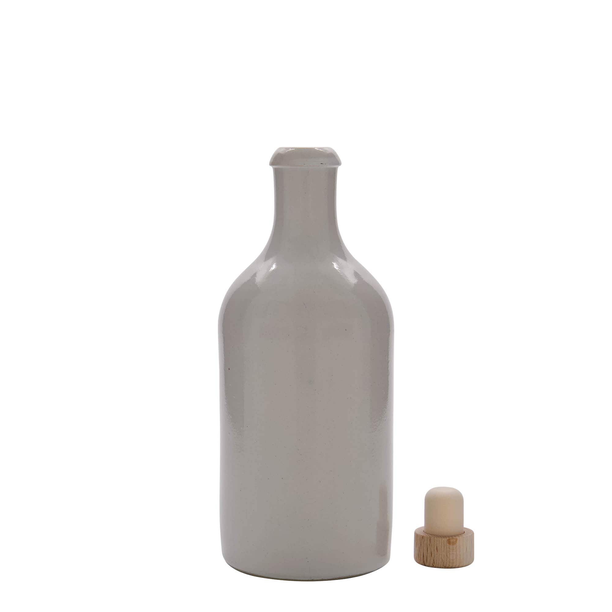 500 ml savinõu, keraamiline, valge, suuava: kork
