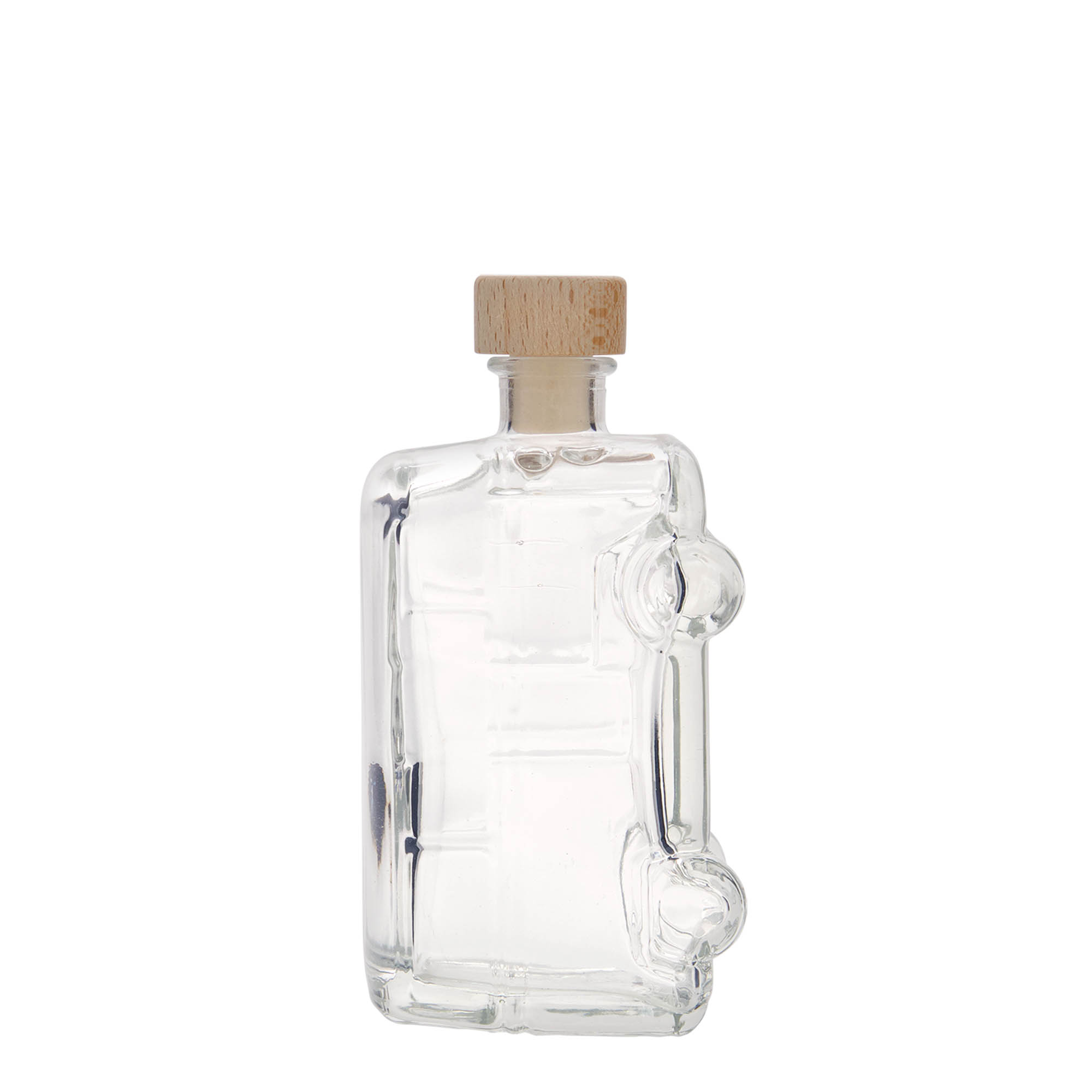 200 ml klaaspudel 'Bulli', ava: kork