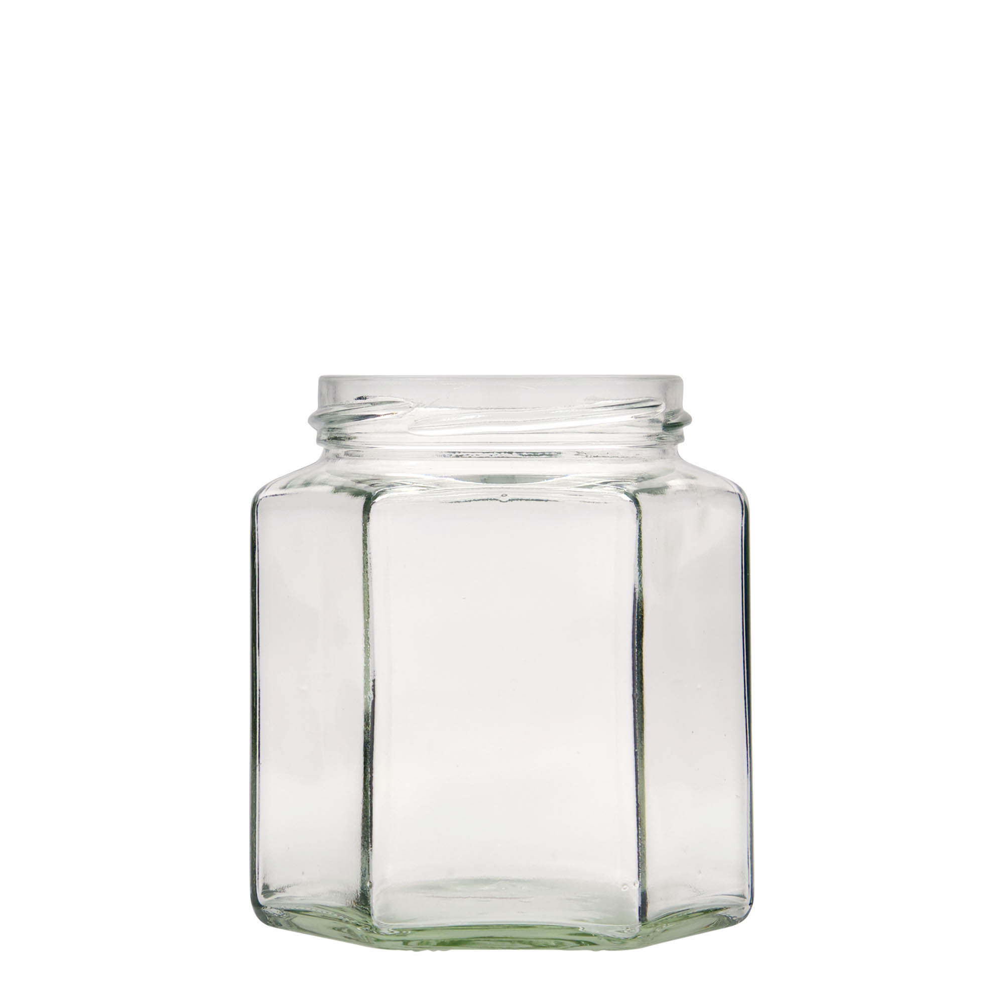 390 ml kuuskantklaas, avale: keeratava kaanega (TO 70)