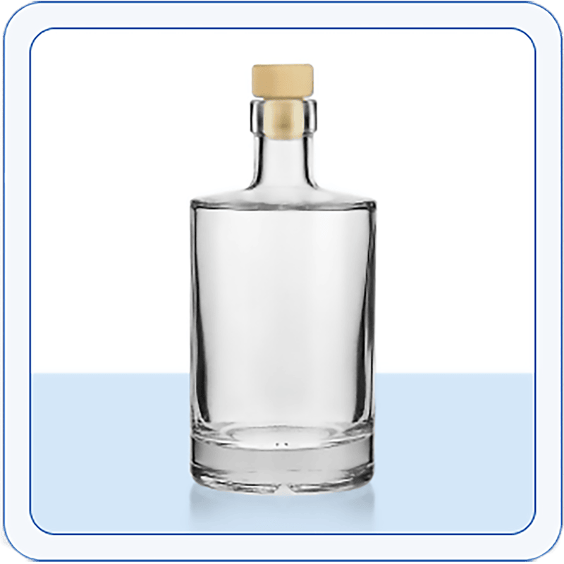 Korgist klaaspudel mahuga 500 ml valgel taustal