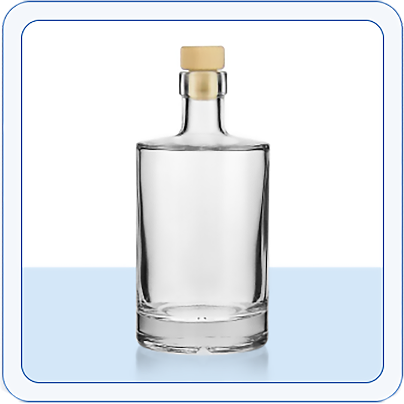 Korgist klaaspudel mahuga 500 ml valgel taustal