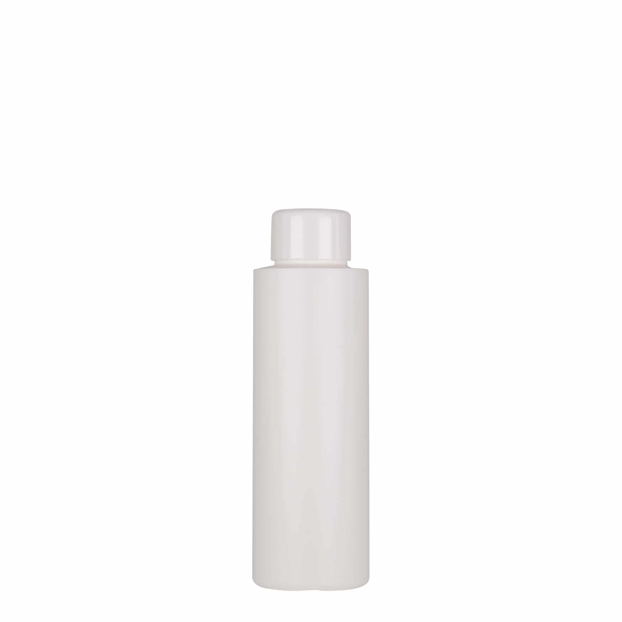 100 ml plastpudel 'Pipe', Green HDPE, valge, sulgur: GPI 24/410