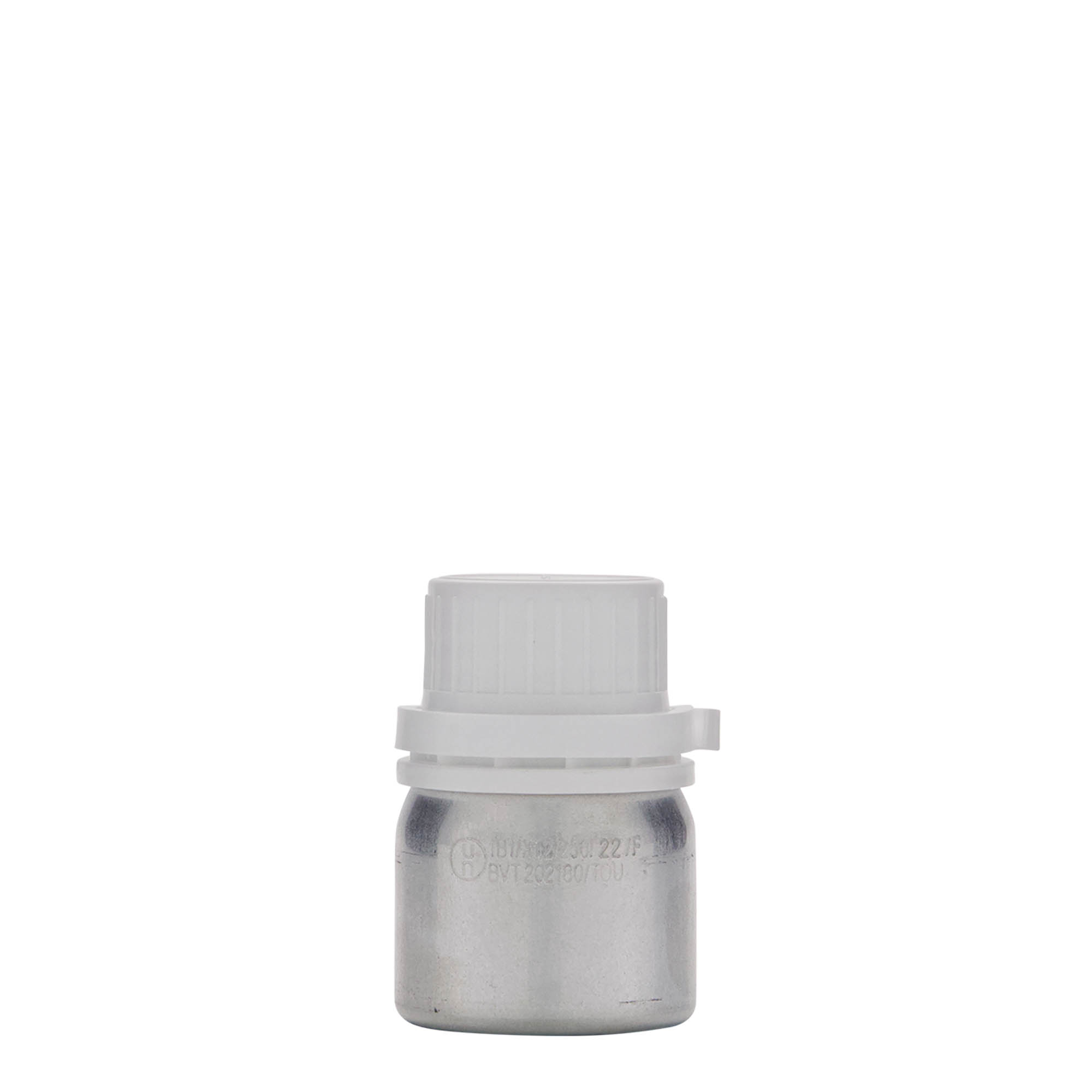 50 ml alumiiniumflakon, metall, hõbedane, suuava: DIN 32