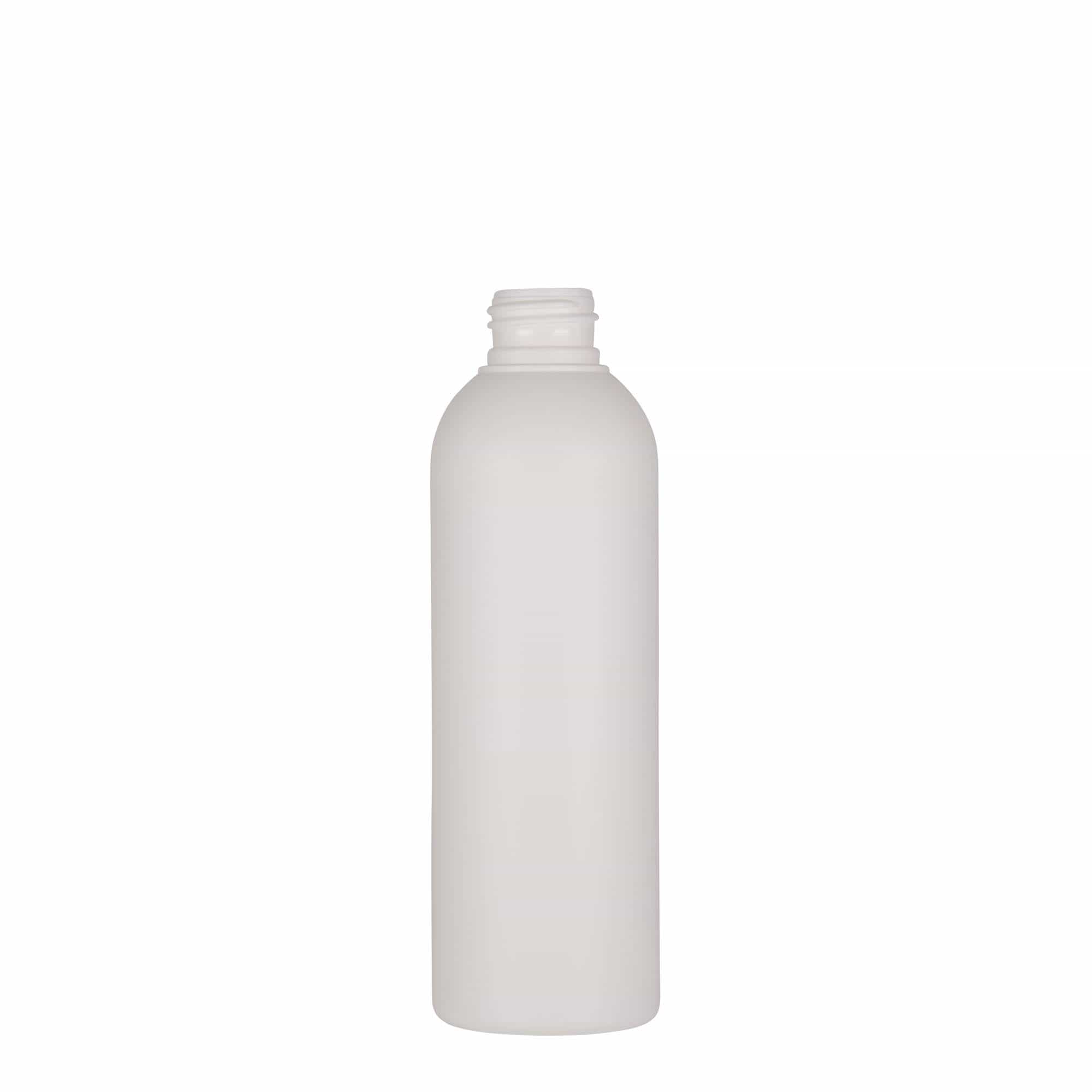 200 ml plastpudel 'Tuffy', HDPE, valge, suuava: 24/410