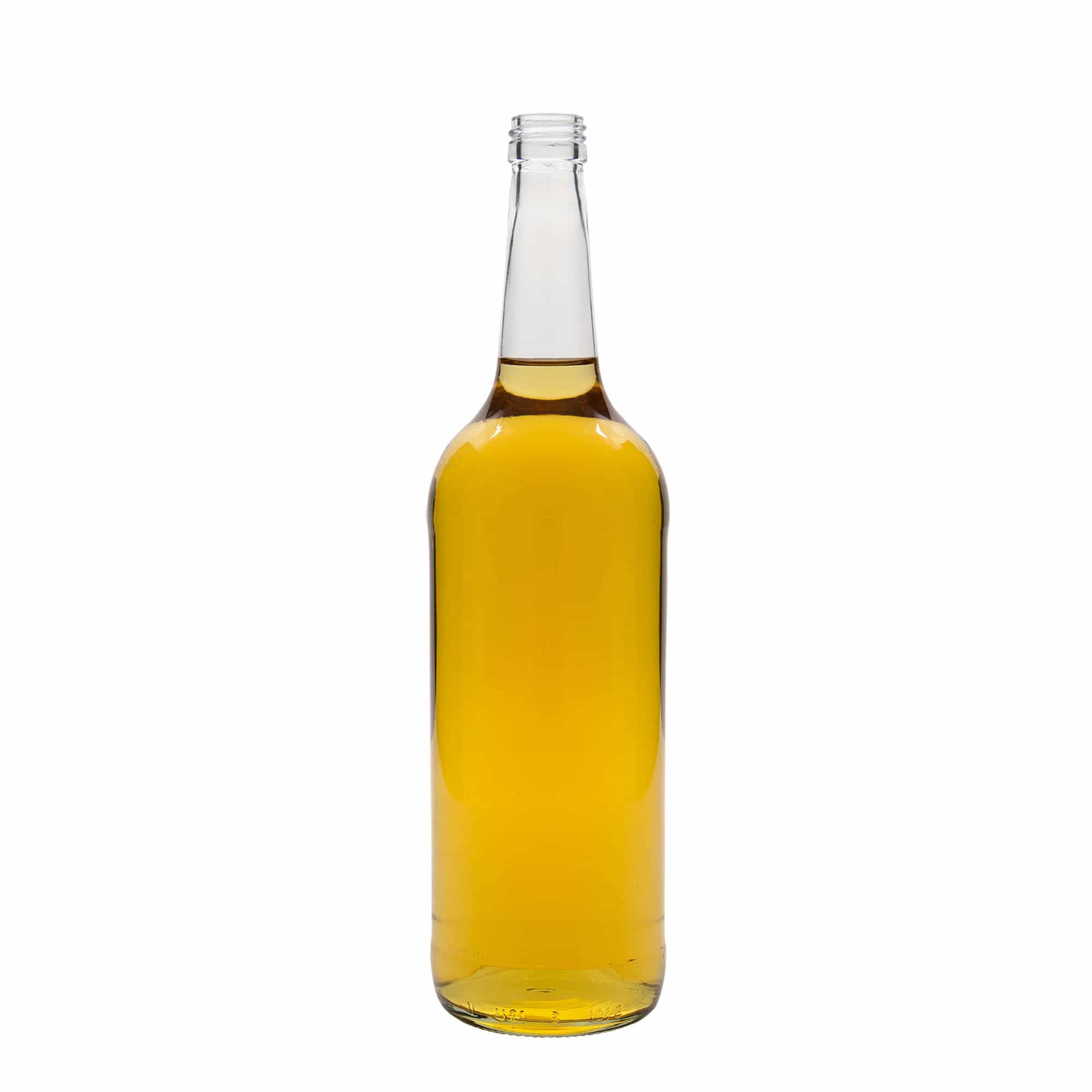 1000 ml klaaspudel, sirge kaelaga, sulgur: kork