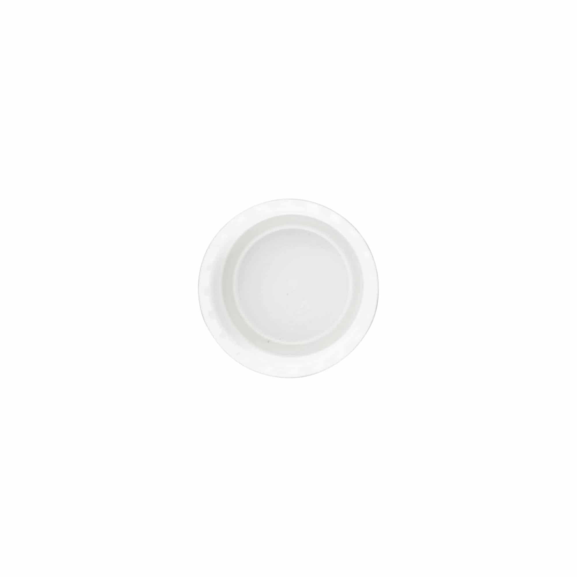 Kruvikork, PP-plastik, valge, avausele: 24/410