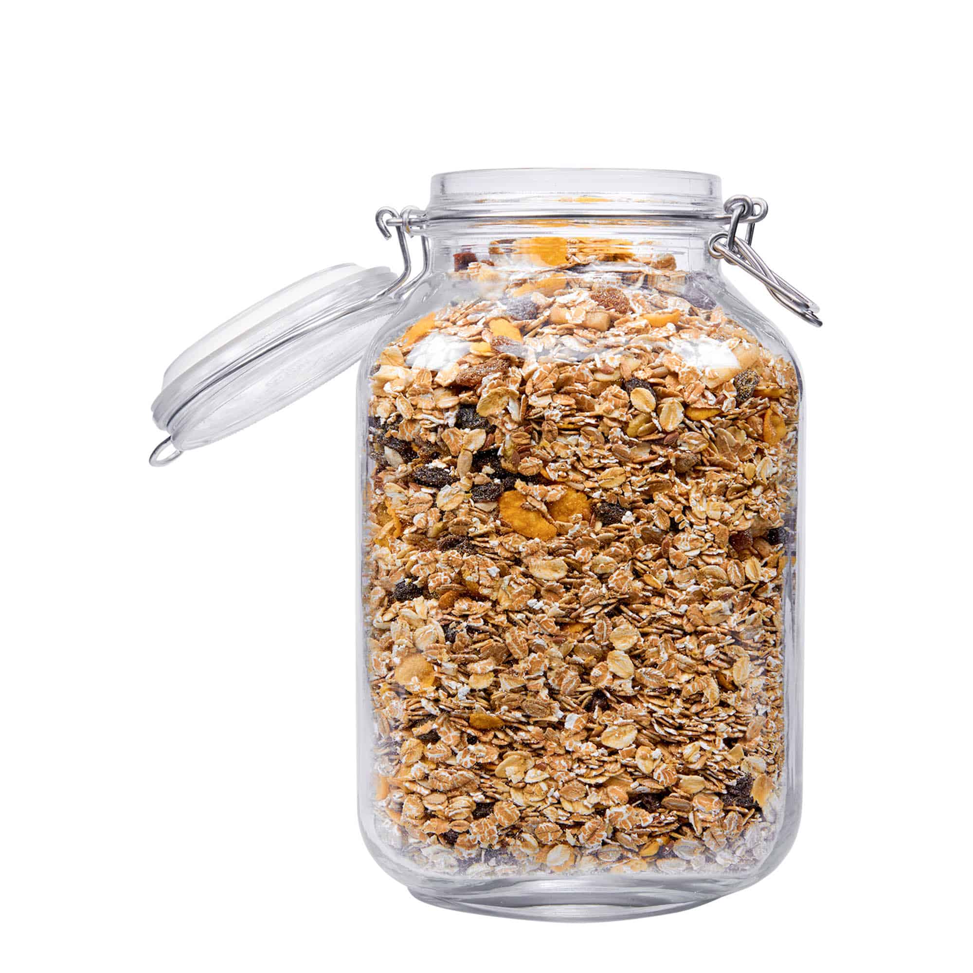 3000 ml traatkaanega purk 'Fido', ruudukujuline, sulgur: traatkaas