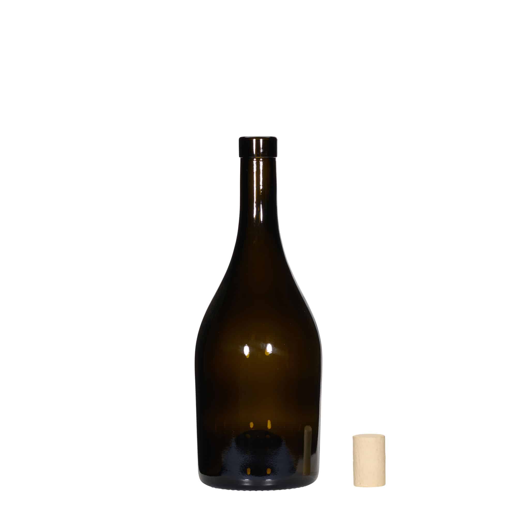 750 ml veinipudel 'Exclusive', antiikroheline, sulgur: kork