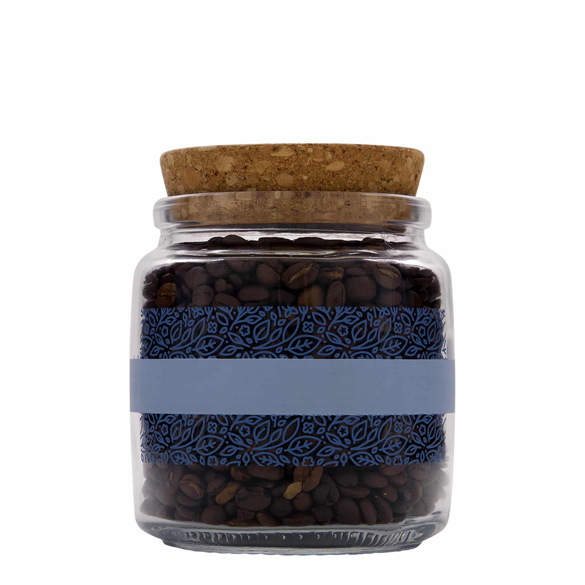 750 ml korksulguriga purk 'Giara', motiiv: Naturalmente blu, sulgur: kork