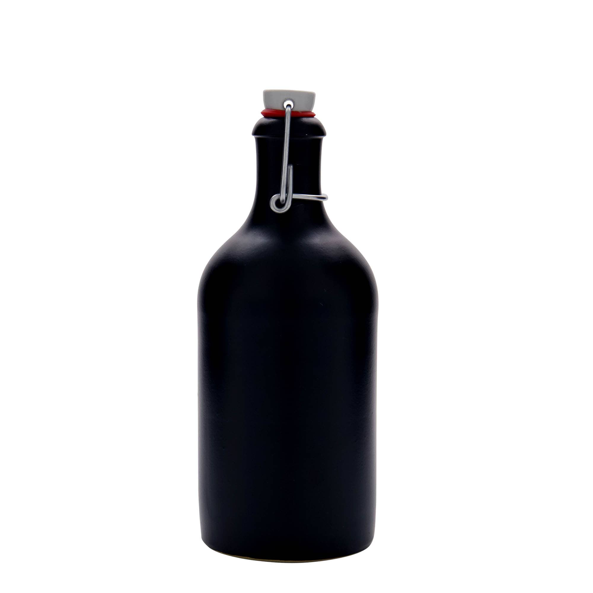 500 ml savipits, keraamiline, must, ava: klambriga sulgur
