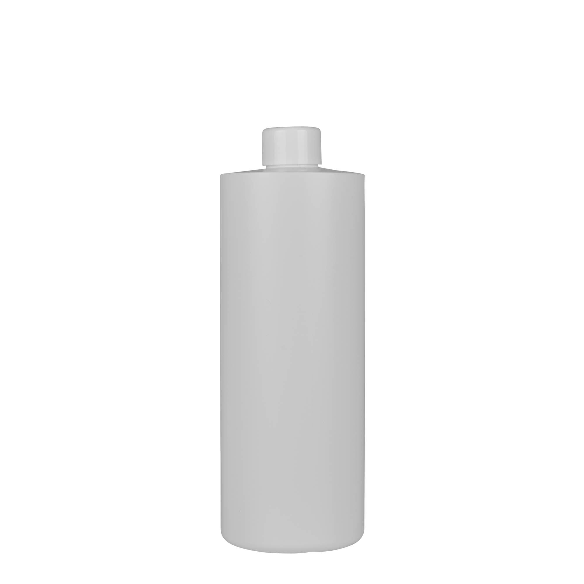 500 ml plastpudel 'Pipe', roheline HDPE, valge, ava: 24/410