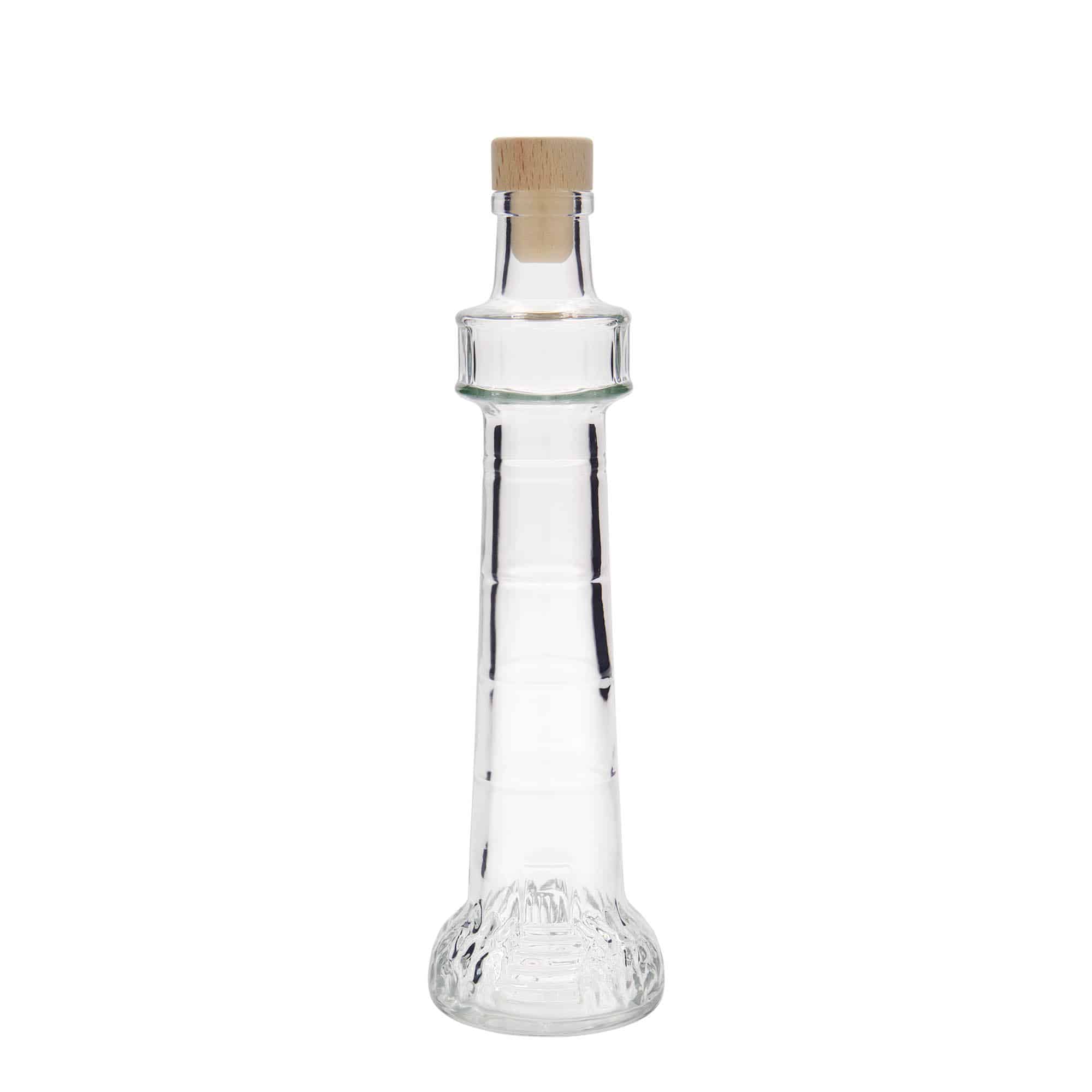 200 ml klaaspudel 'Tuletorn', sulgur: kork