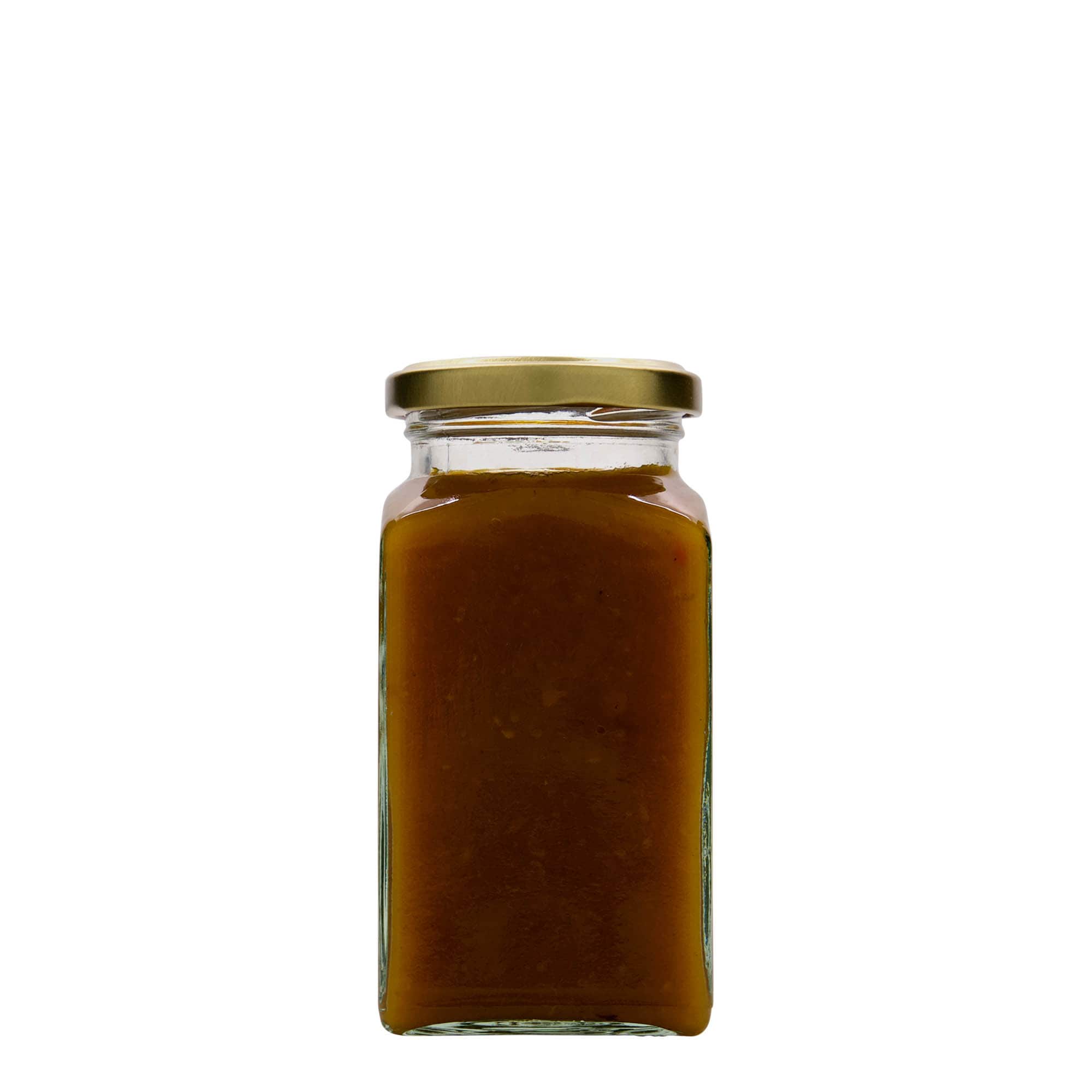 312 ml ruudukujuline klaaspurk, suuava: Twist-Off (TO 58)