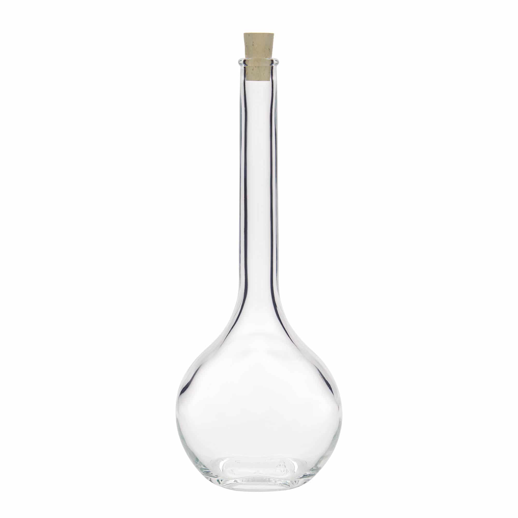 500 ml klaaspudel 'Contessa', ovaalne, sulgur: kork