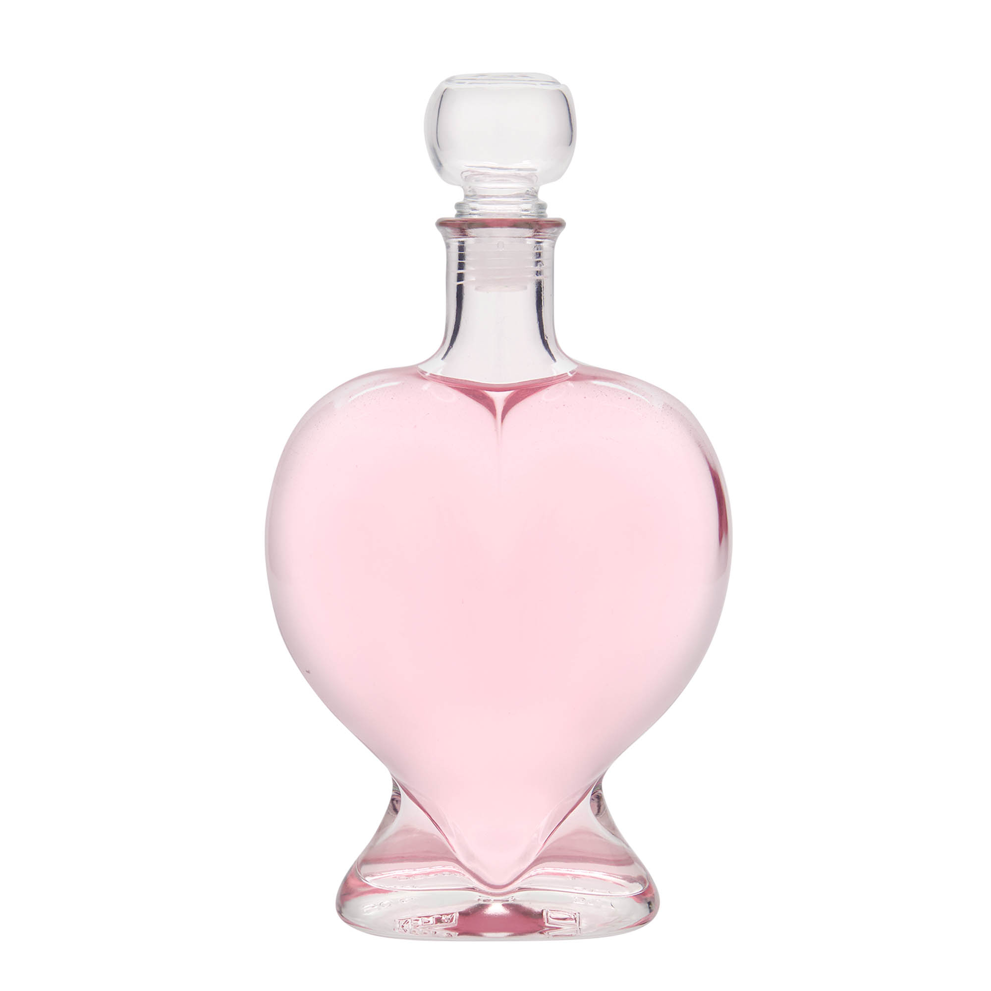 500 ml klaaspudel 'Süda', avaus: kork