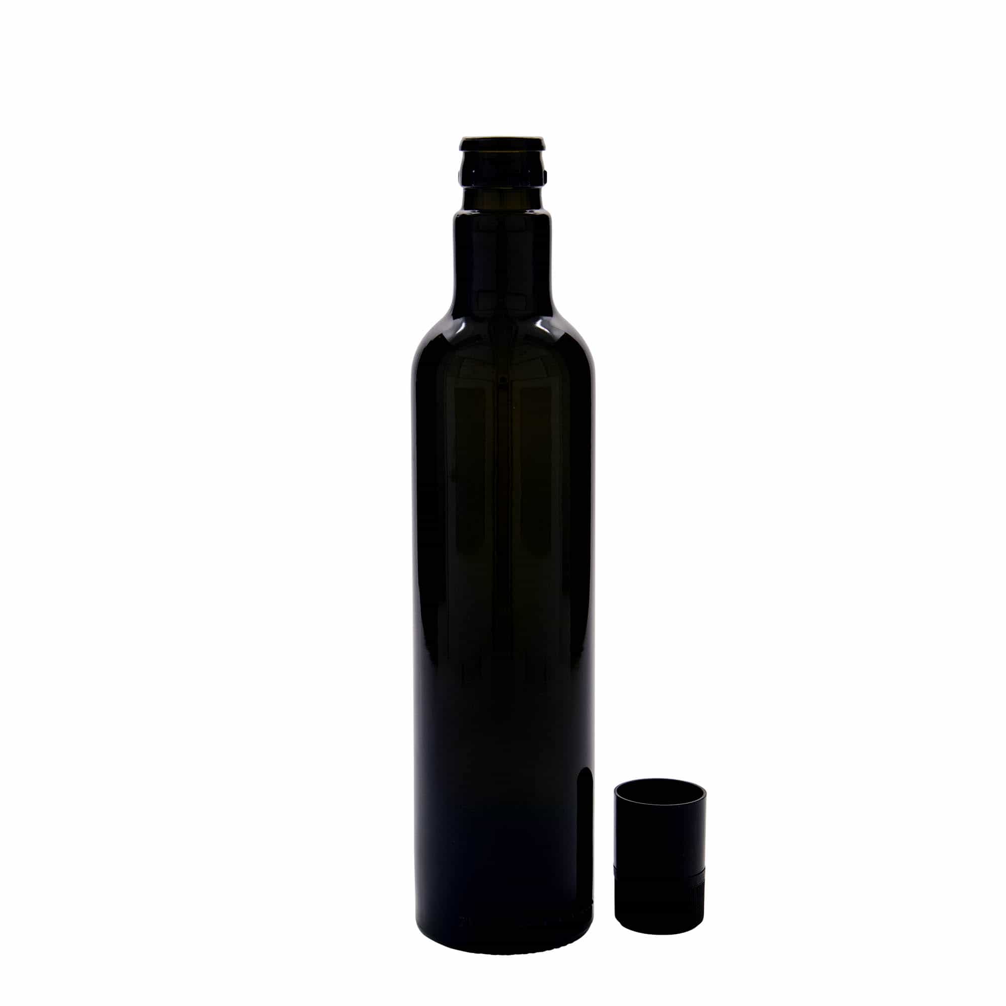 500 ml äädika/õlipudel 'Willy New', klaas, antiikroheline, sulgur: DOP