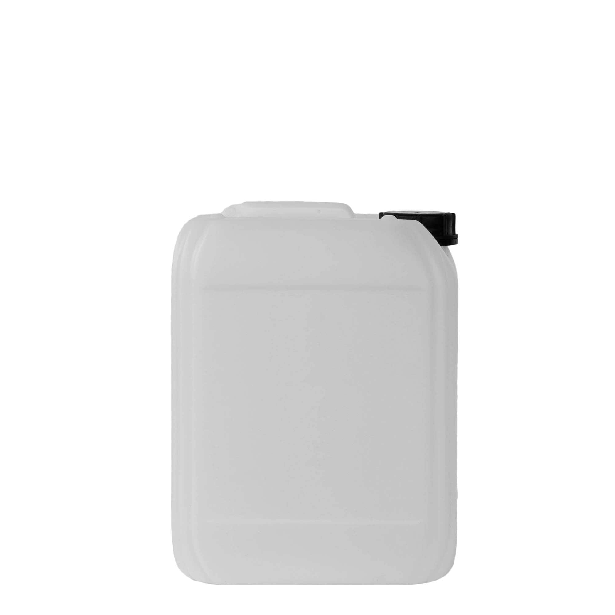 10 l kanister, ristkülikukujuline, HDPE-plast, loomulik värv, sulgur: ND 55