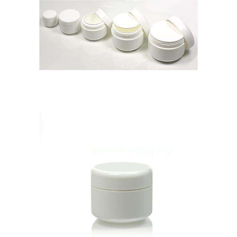 5 ml plasttoos 'Bianca', PP, valge, sulgur: keeratav kaas