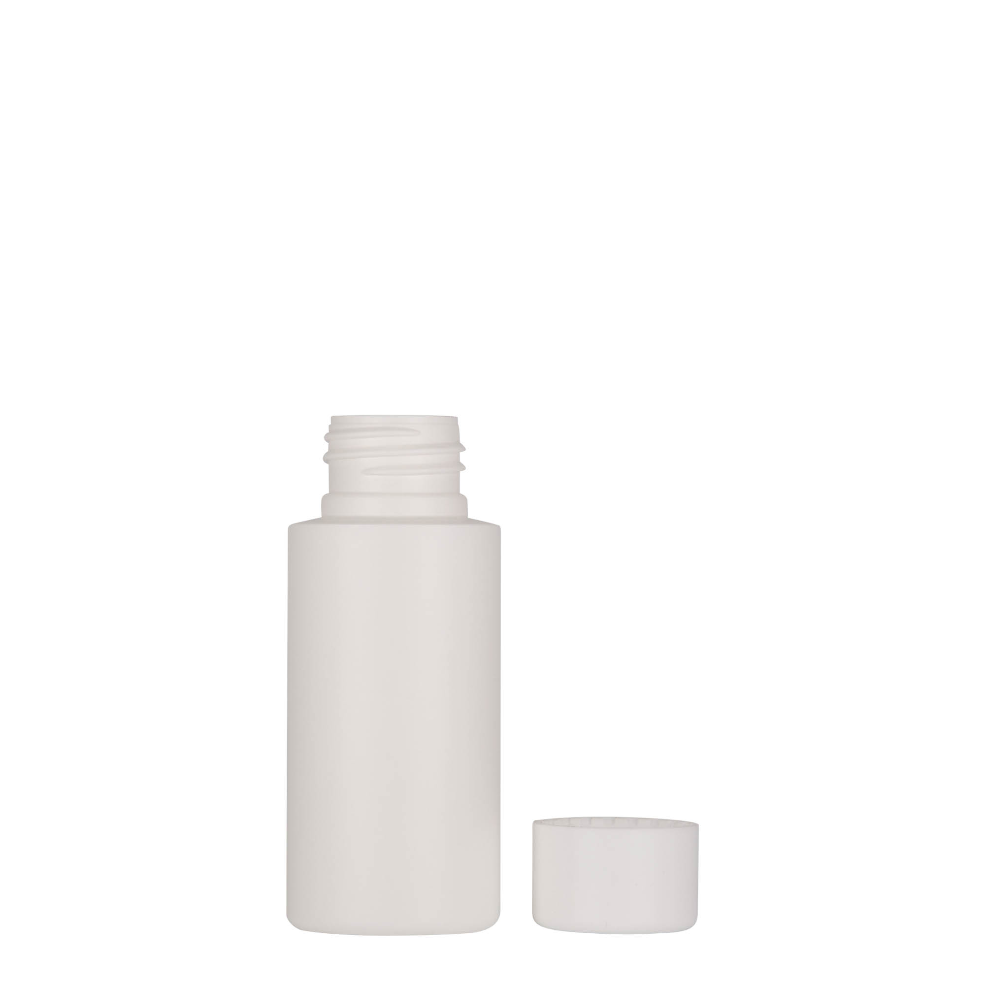 50 ml plastpudel 'Pipe', HDPE, valge, suuava: 24/410