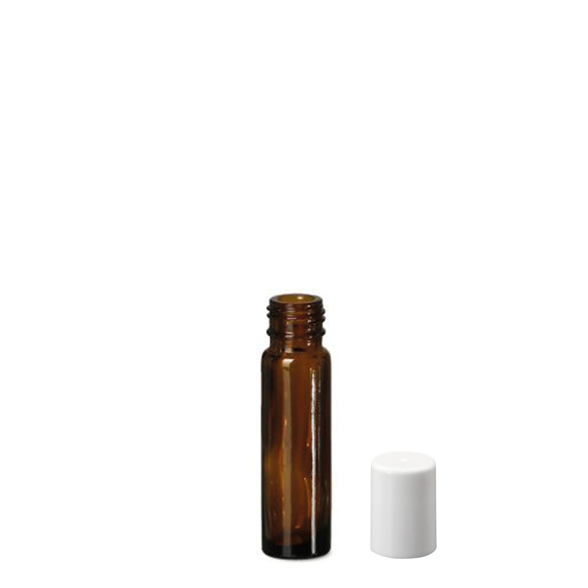 10 ml rullpudelikene, klaas, pruun, suu: kruvikork 10 ml rullpudelikene, klaas, pruun, suu: kruvikork