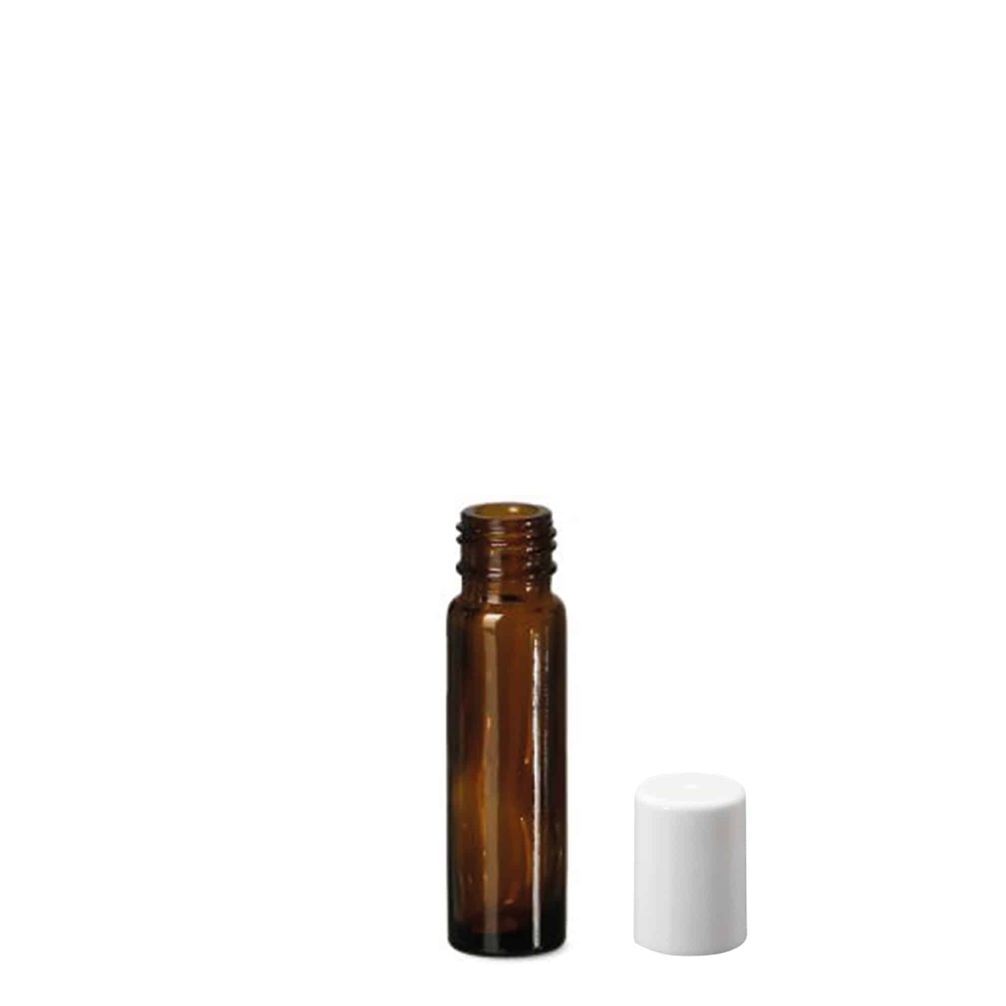 10 ml rullpudelikene, klaas, pruun, suu: kruvikork