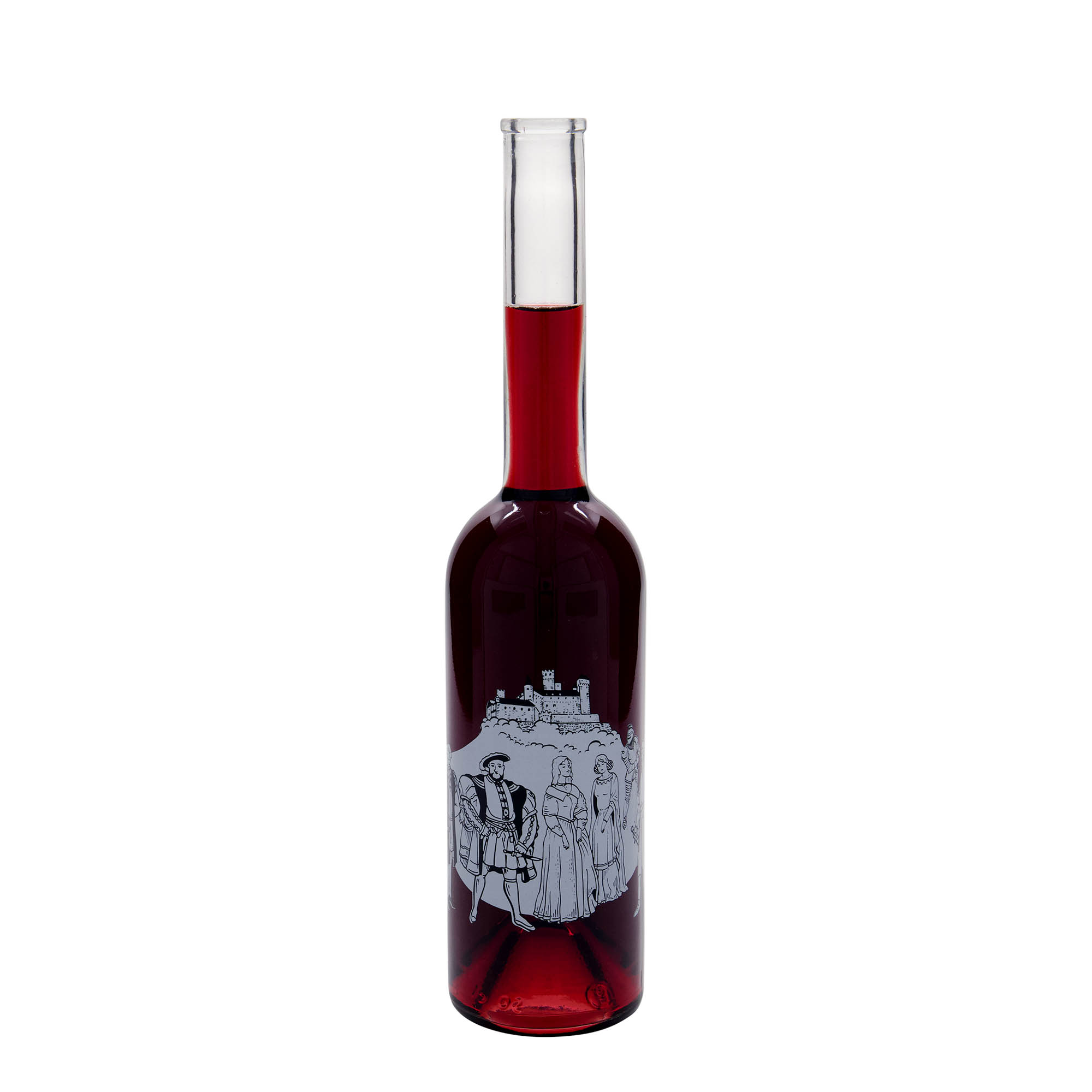 500 ml klaaspudel 'Opera', motiiv: keskaeg, suuava: kork