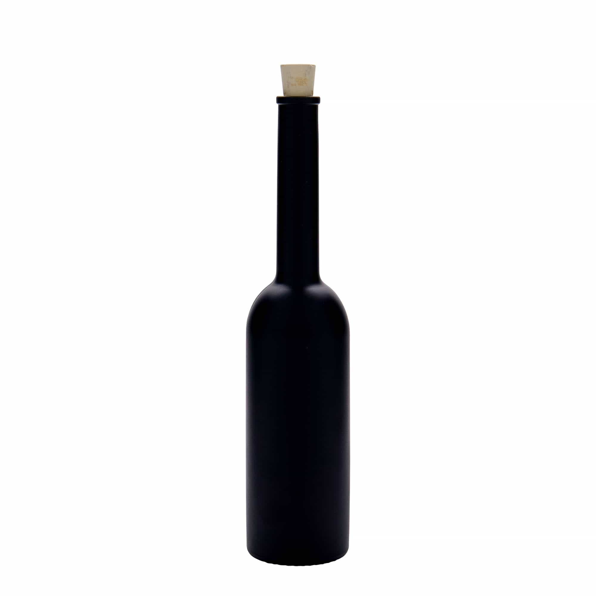 200 ml klaaspudel „Opera“, must, avale: kork