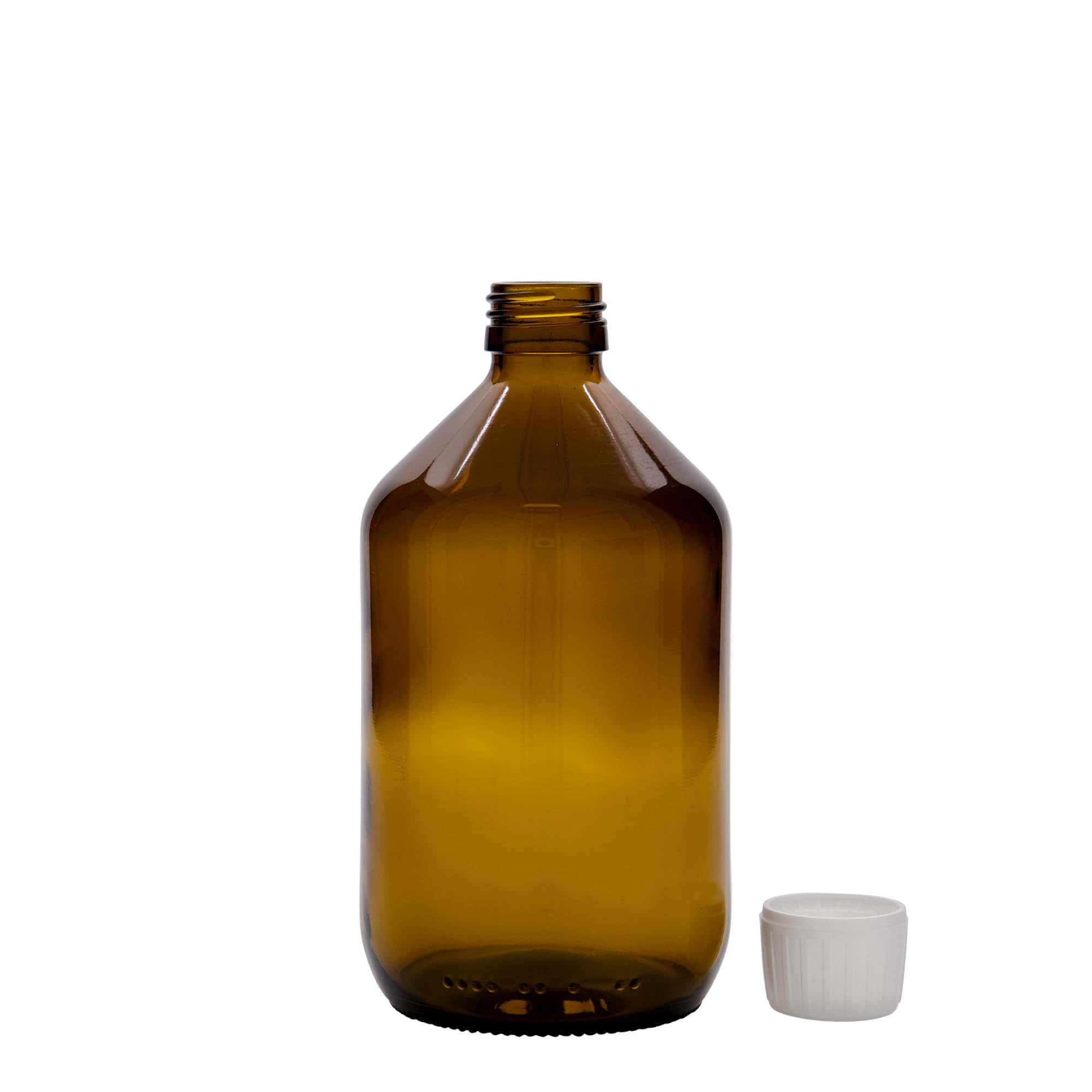 500 ml meditsiinipudel, pruun, klaas, suuava: PP 28