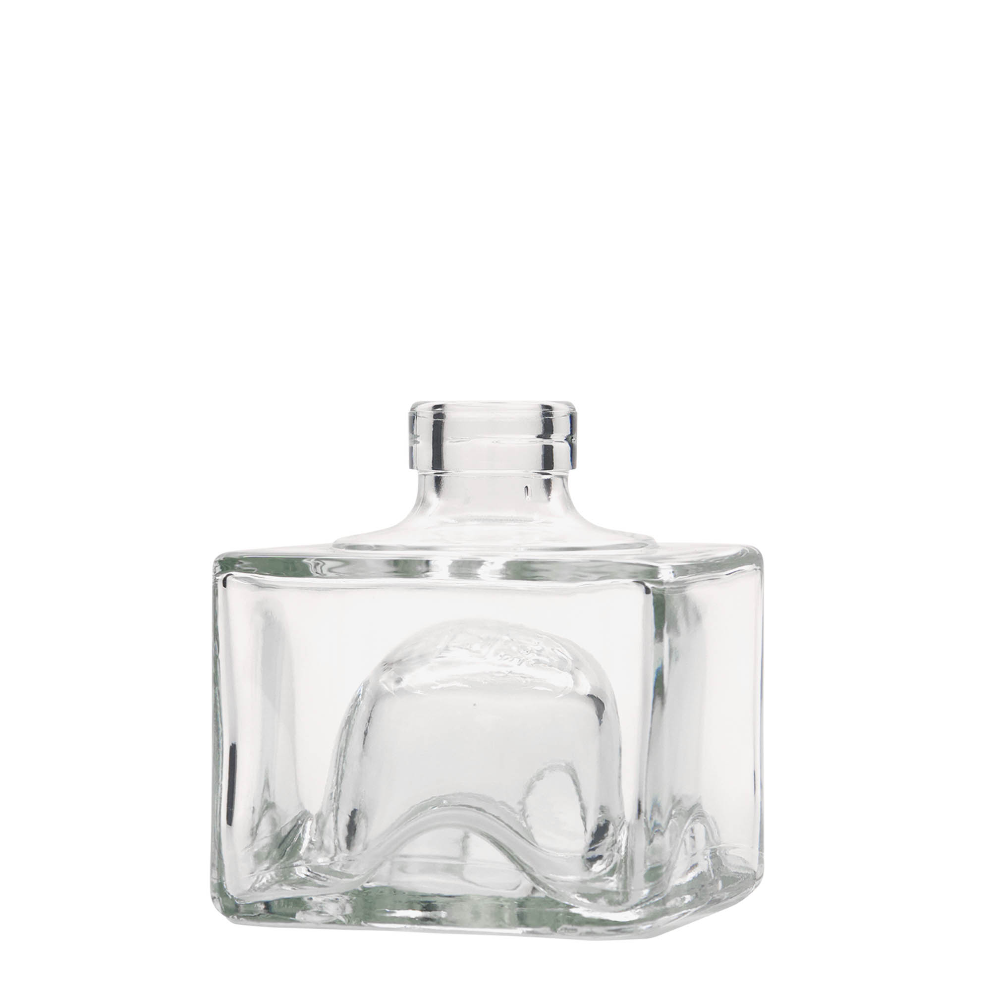 200 ml klaaspudel 'Cocolores', ruudukujuline, suuava: kork