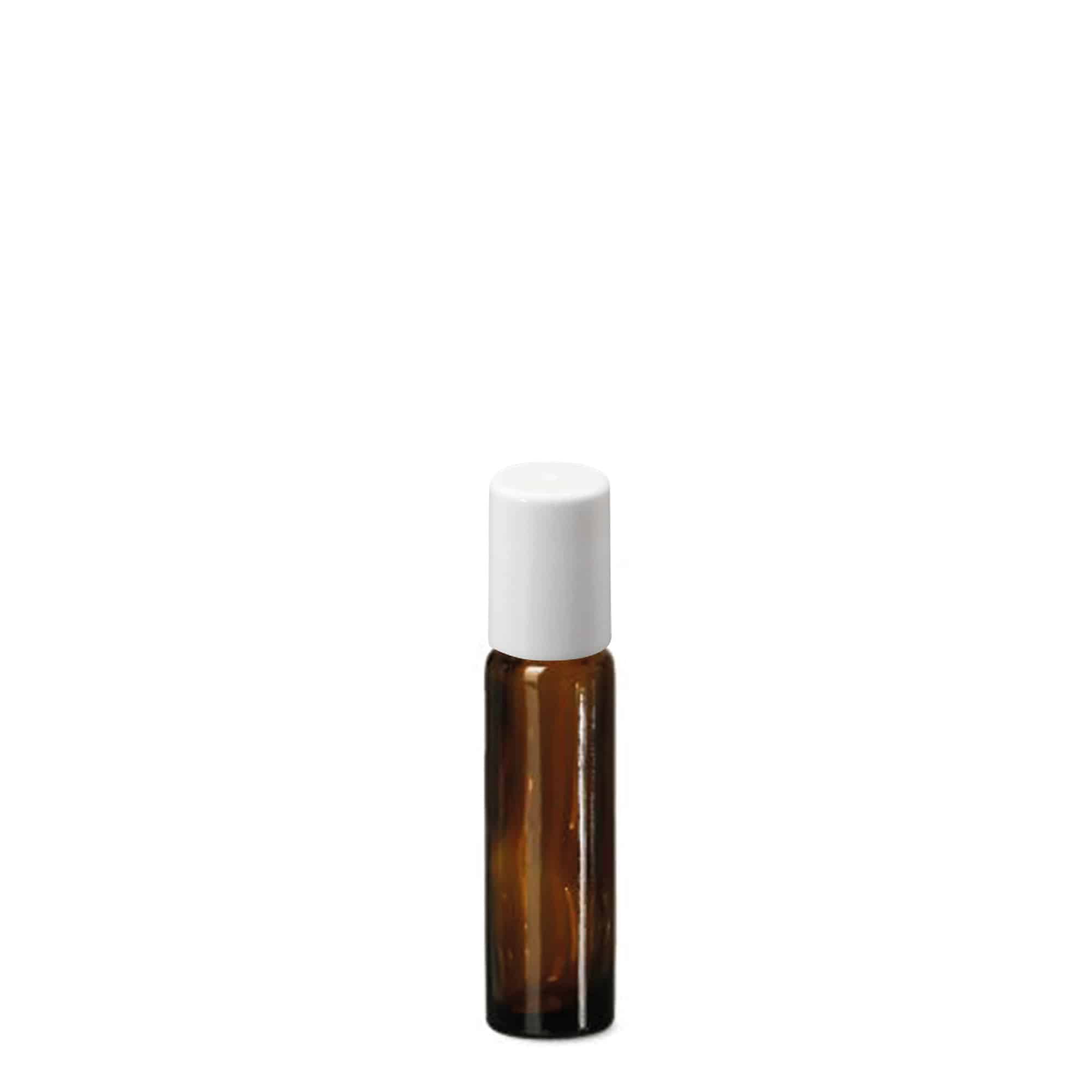 10 ml rullpudelikene, klaas, pruun, suu: kruvikork