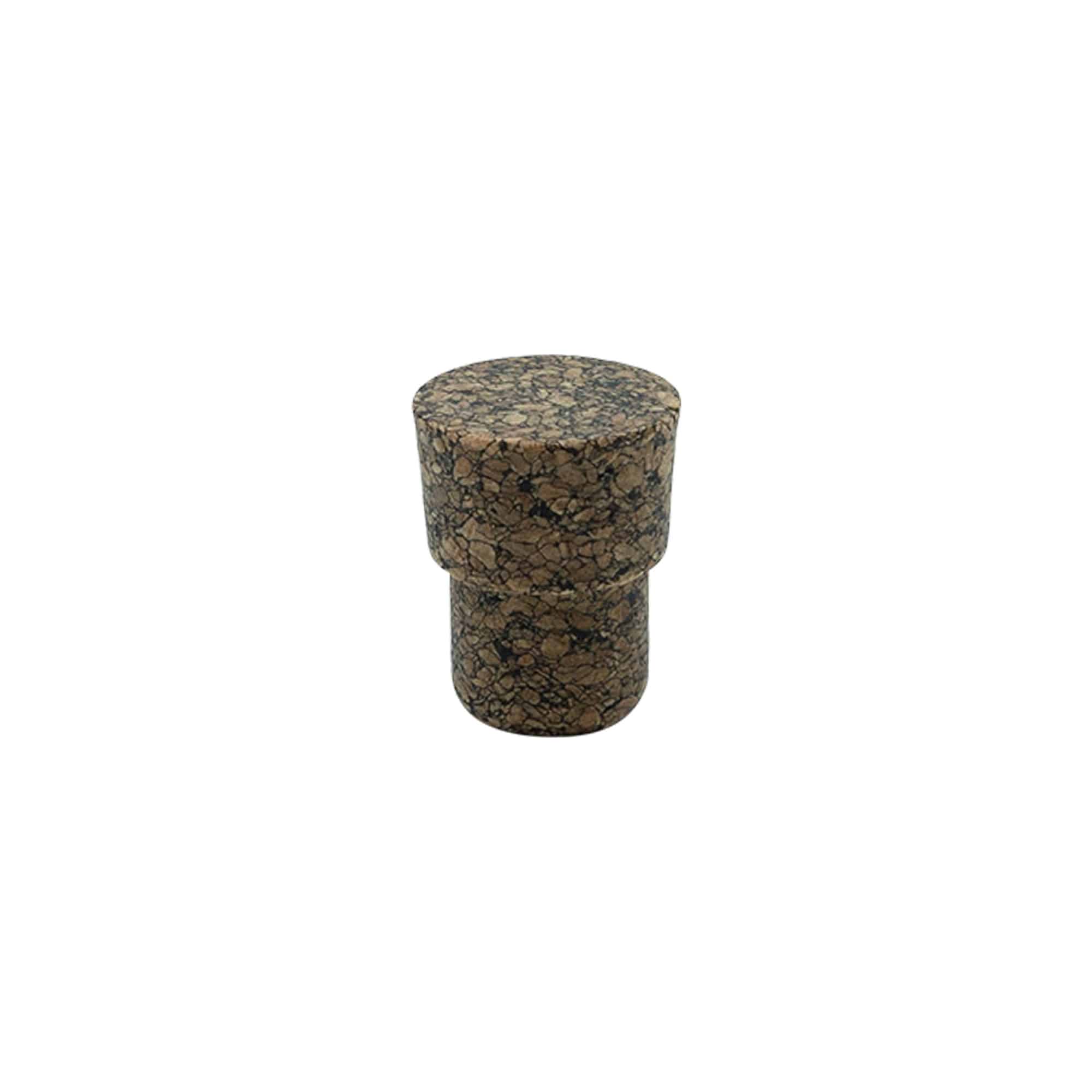 Käepideme kork 'Cornice' 18,2 mm, Corkcoal, suu jaoks: kork