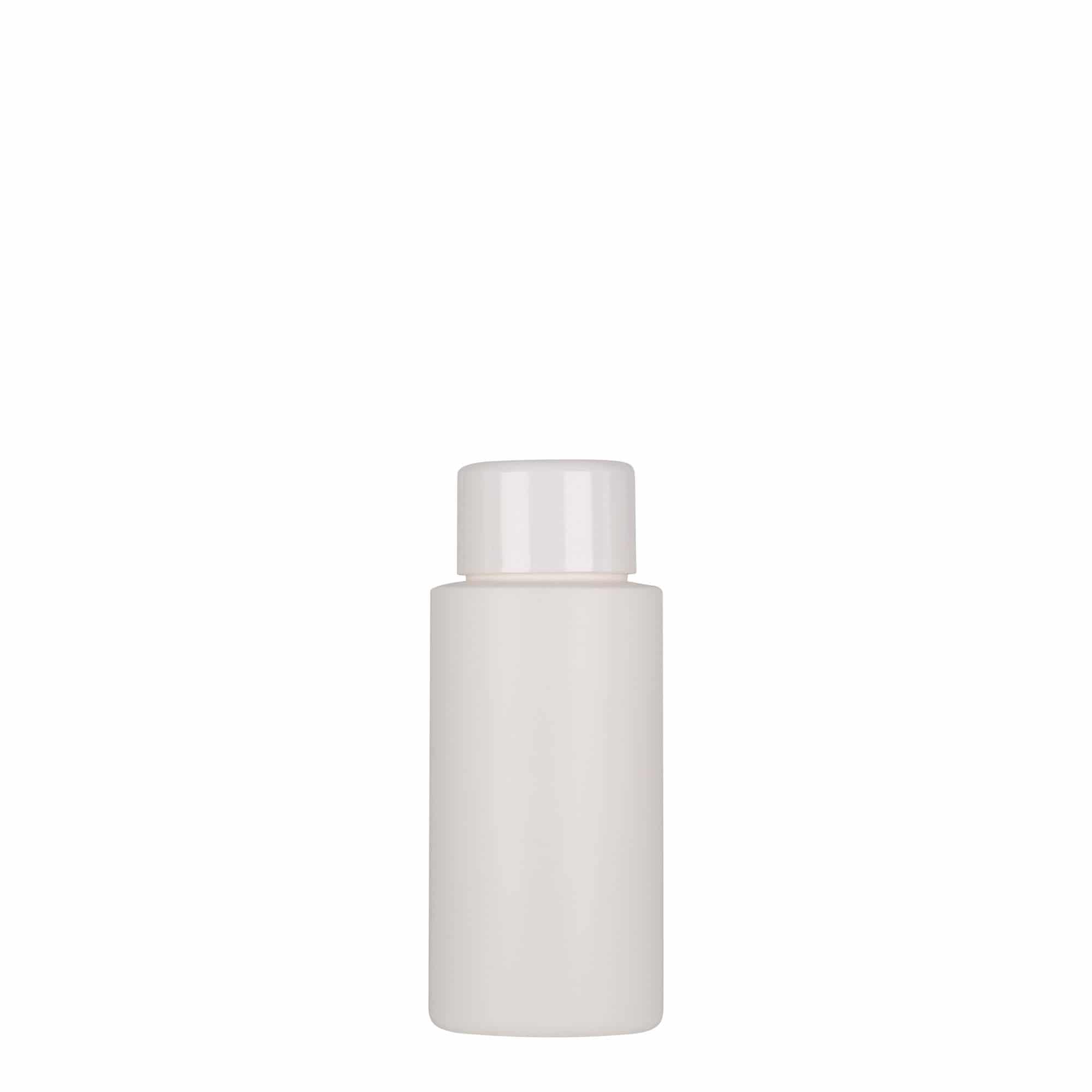 50 ml plastpudel „Pipe“, HDPE, valge, avale: 24/410