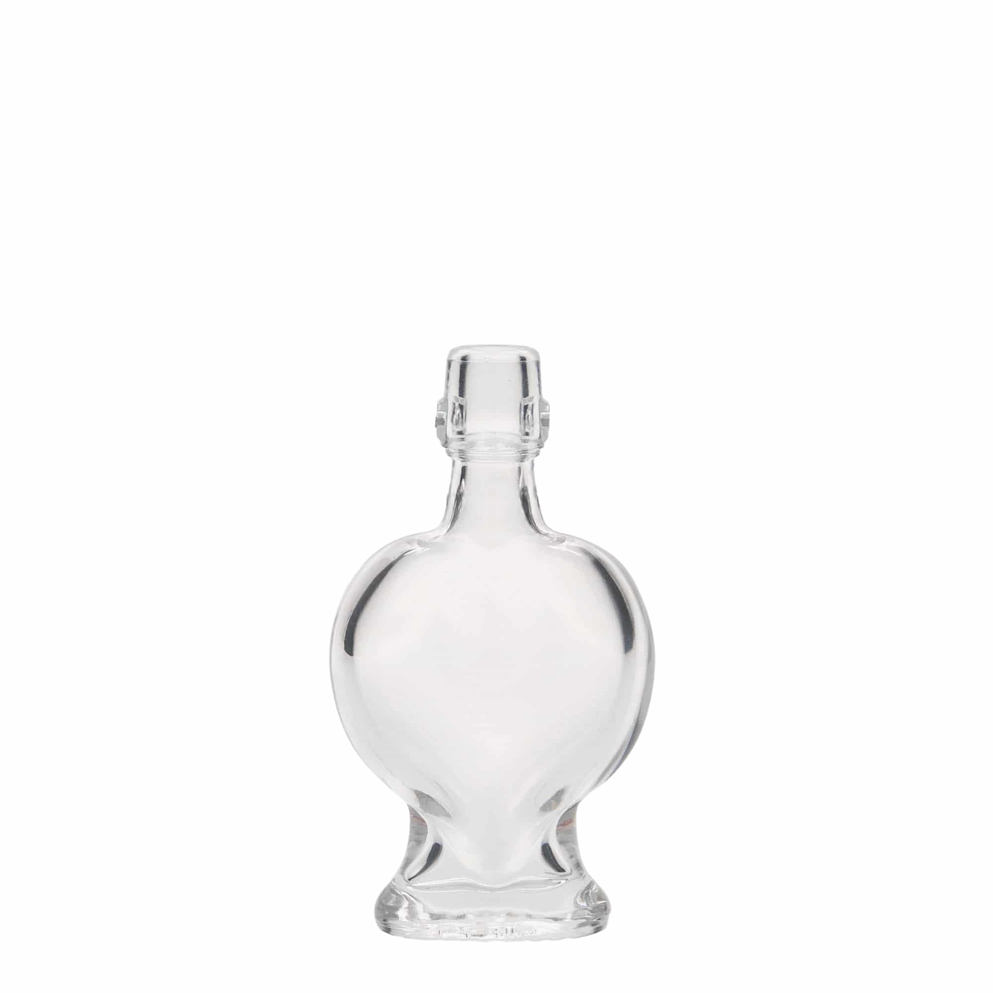 40 ml klaaspudel 'Süda', avaus: klambrikork