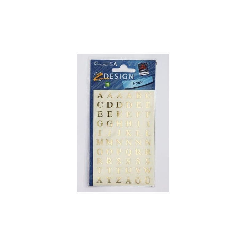 Zweckform kleebis „Tähestik“, ristkülikukujuline, plastik, kuldne