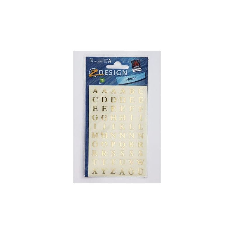 Zweckform kleebis „Tähestik“, ristkülikukujuline, plastik, kuldne